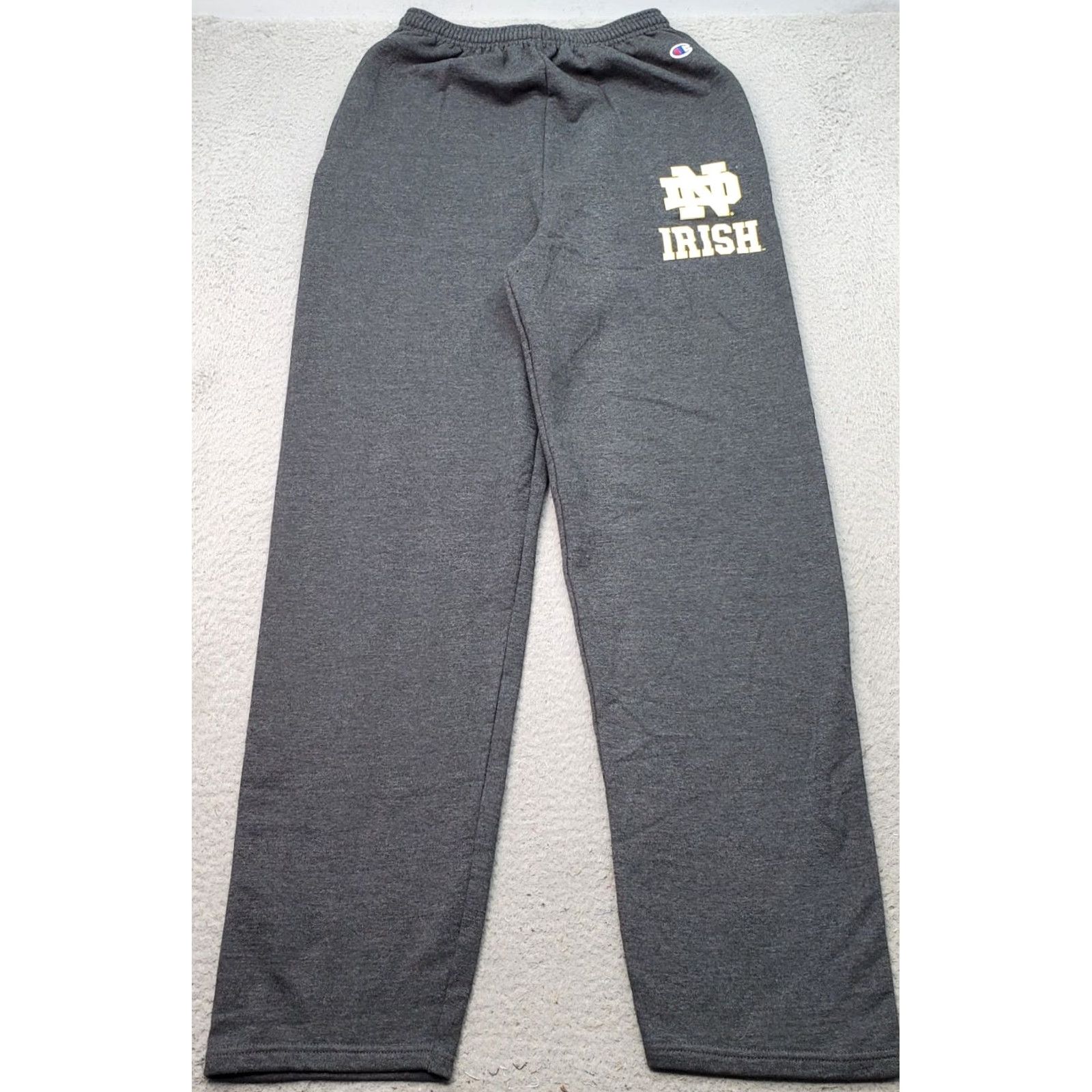 Champion Champion Sweatpants Mens M Gray University of Notre Dame Elastic Waist Straight Size US 31 - 2 Thumbnail
