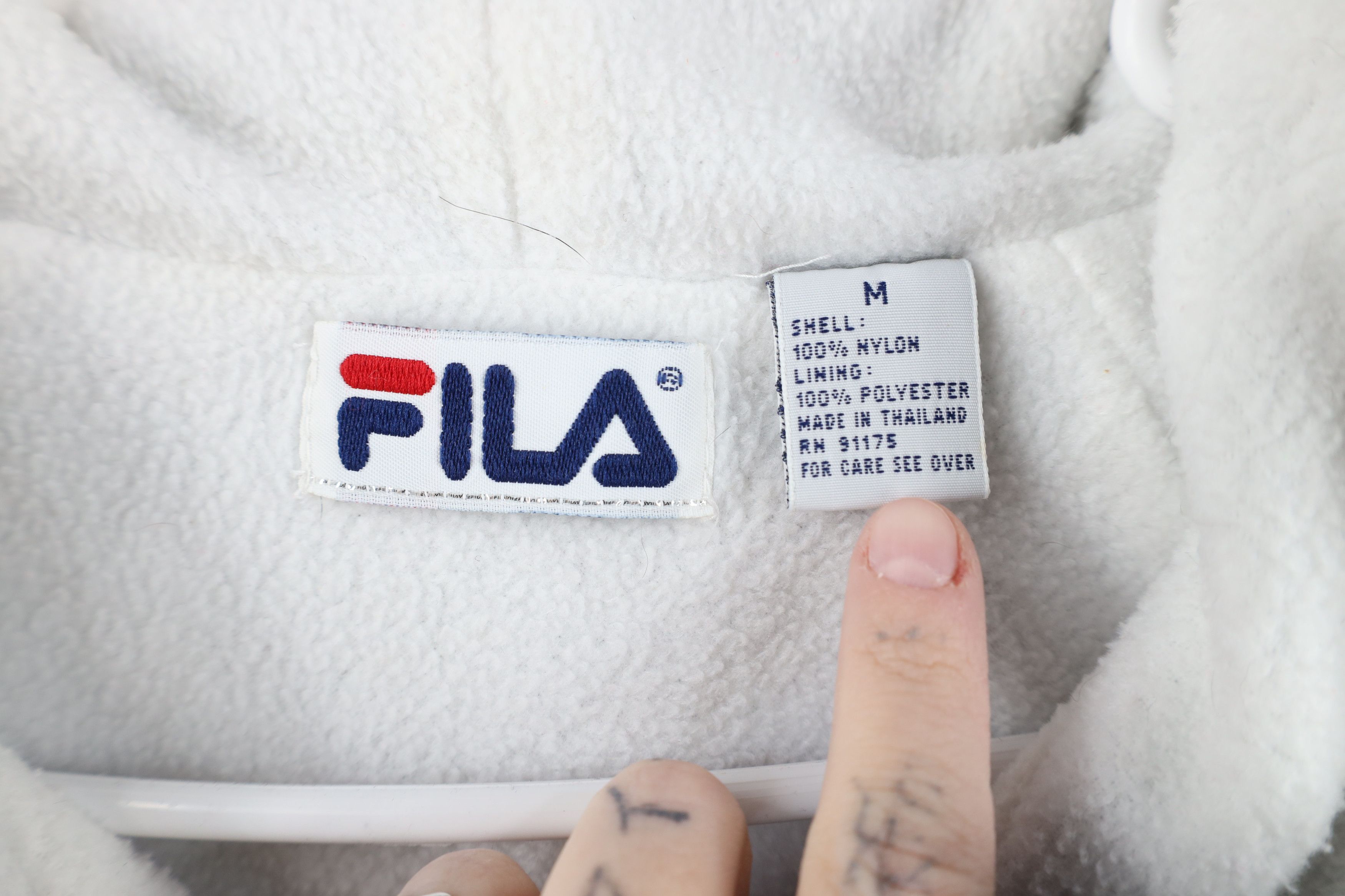 Fila Vintage 90s Fila Spell Fleece Lined Half Zip Hooded Jacket Size US M / EU 48-50 / 2 - 6 Thumbnail