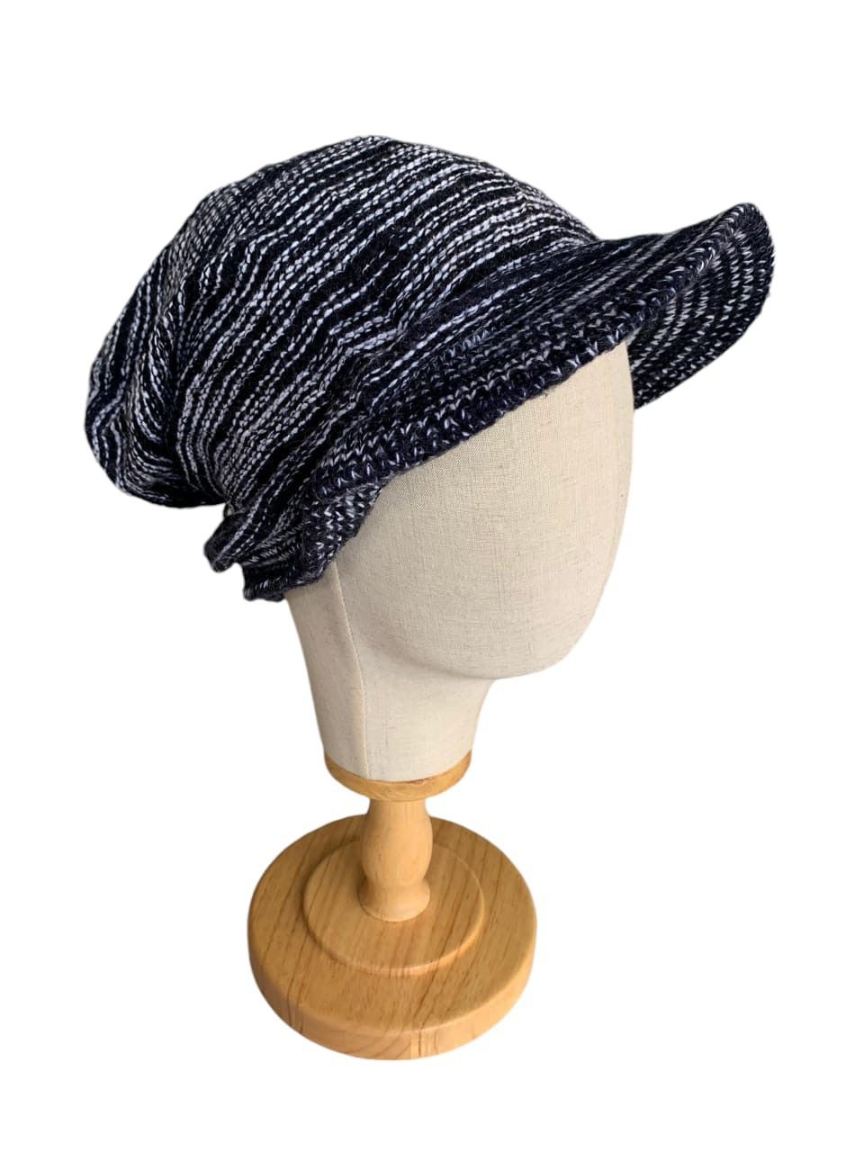 Japanese Brand × Vintage Slouchy Beanie Hat With Brim And Small Badge Size ONE SIZE - 2 Thumbnail