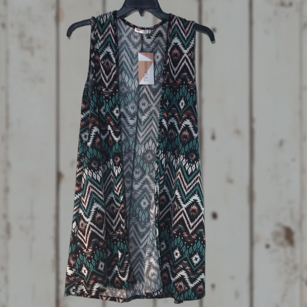 Vintage Honey & Lace Open Front Cardigan Womens Size M New Aztec Multi Size M / US 6-8 / IT 42-44 - 1 Thumbnail