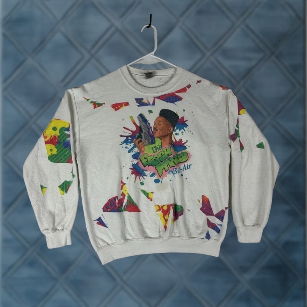 Gildan VINTAGE Gildan Sweatshirt Men's M White 90s Fresh Prince of Bel-Air TV Show Shirt Size US M / EU 48-50 / 2 - 1 Thumbnail