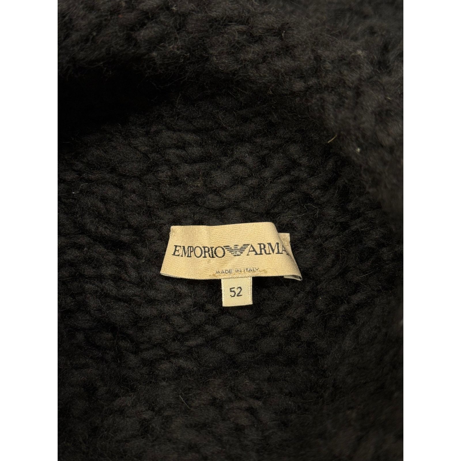 Giorgio Armani 1990s Emporio Armani patchwork heavy hand knitted sweater Size XXL / US 16-18 / IT 52-54 - 8 Thumbnail