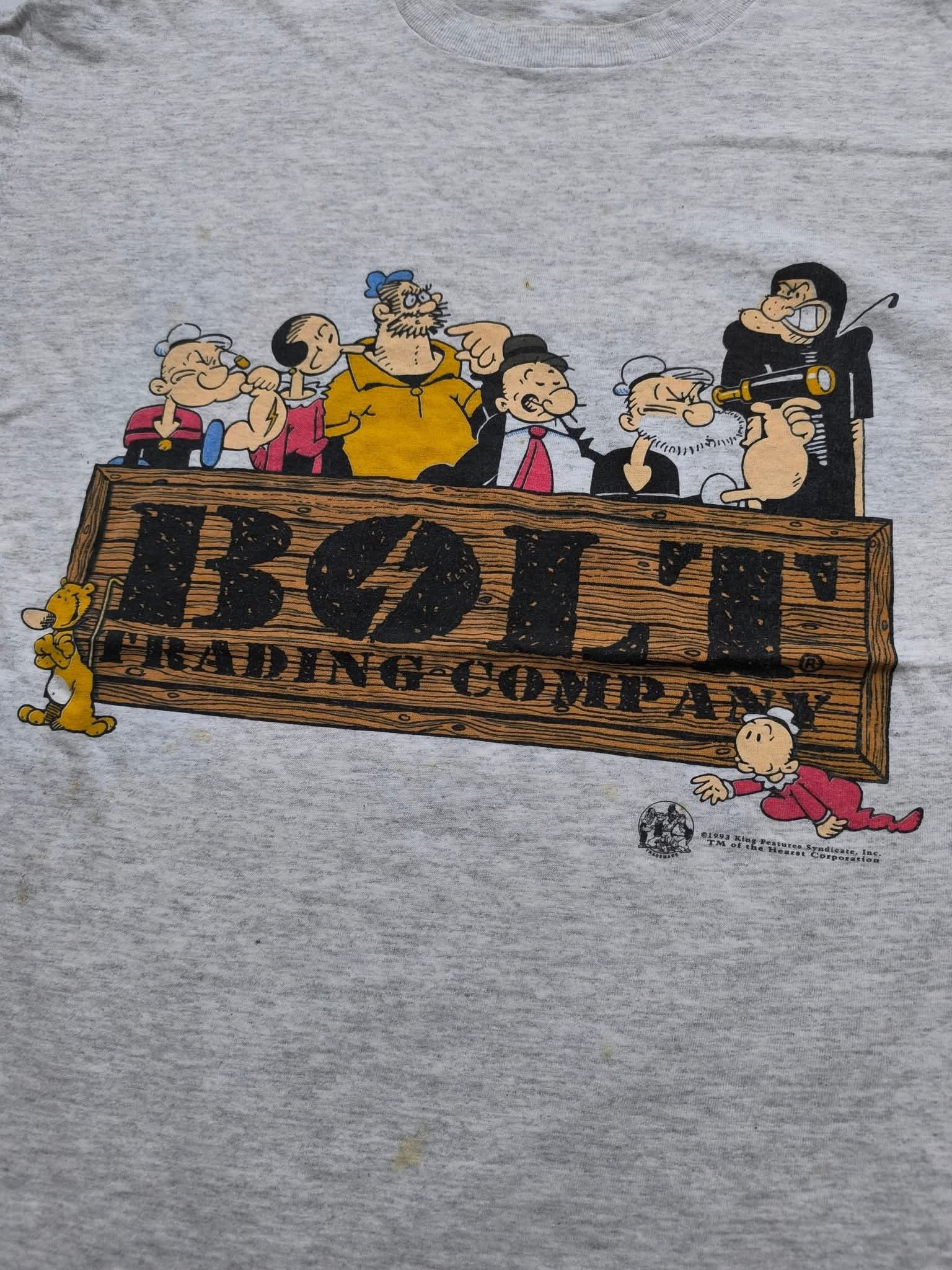 Lightning Bolt Vintage Lightning Bolt X Popeye 1993 surf skate tee Size US L / EU 52-54 / 3 - 9 Thumbnail