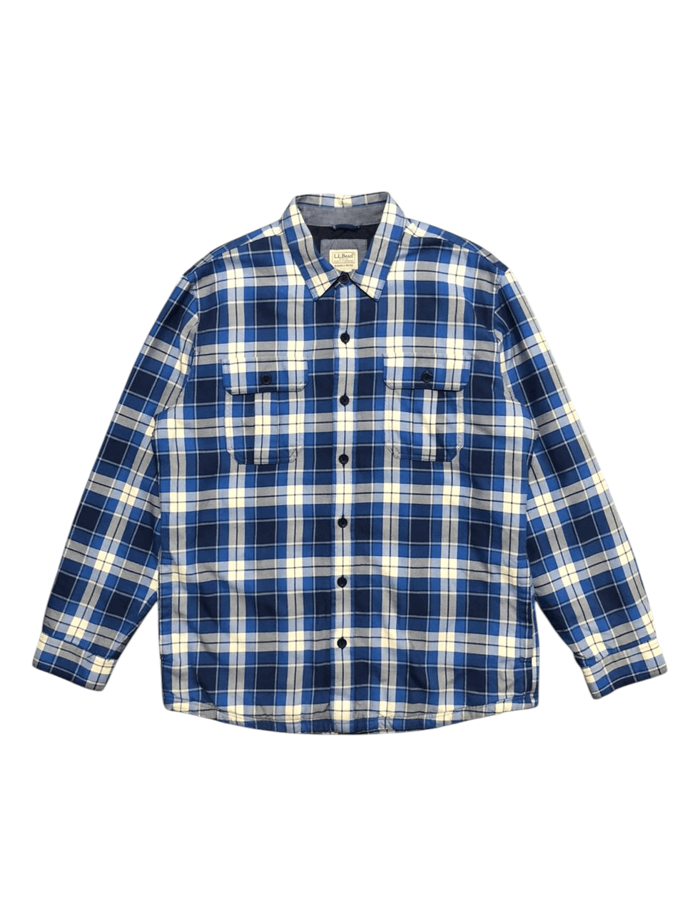 L.L. Bean L.L.Bean Blue Flannel Primaloft Shirt Quilted Jacket Size US L / EU 52-54 / 3 - 1 Thumbnail