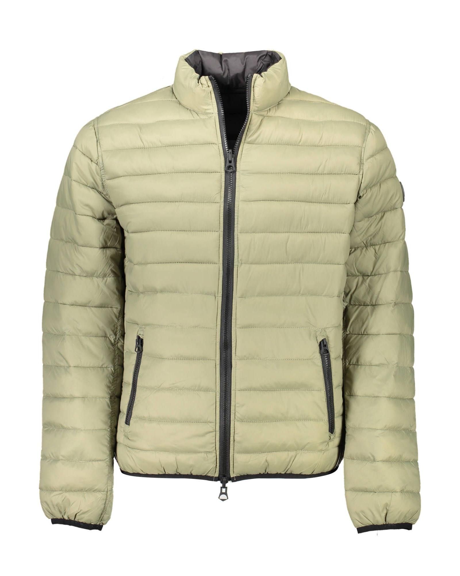 image of U S Polo Assn Reversible Long-Sleeved Nylon Jacket With Zip And Logo in Green, Men's (Size 2XL)