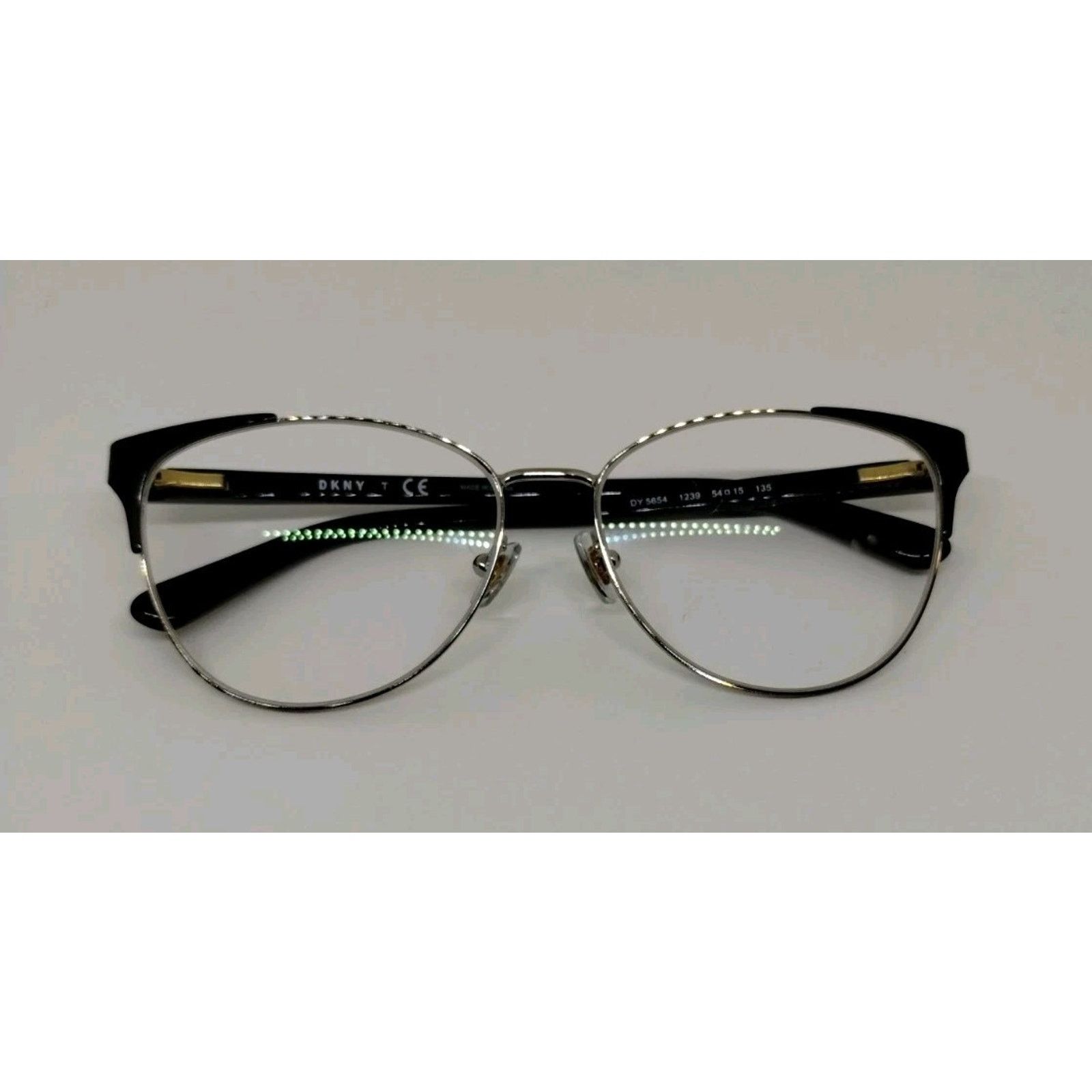DKNY DKNY DY 5654 1239 Black Gunmetal Cat Eye Eyeglass Frames Size ONE SIZE - 1 Thumbnail