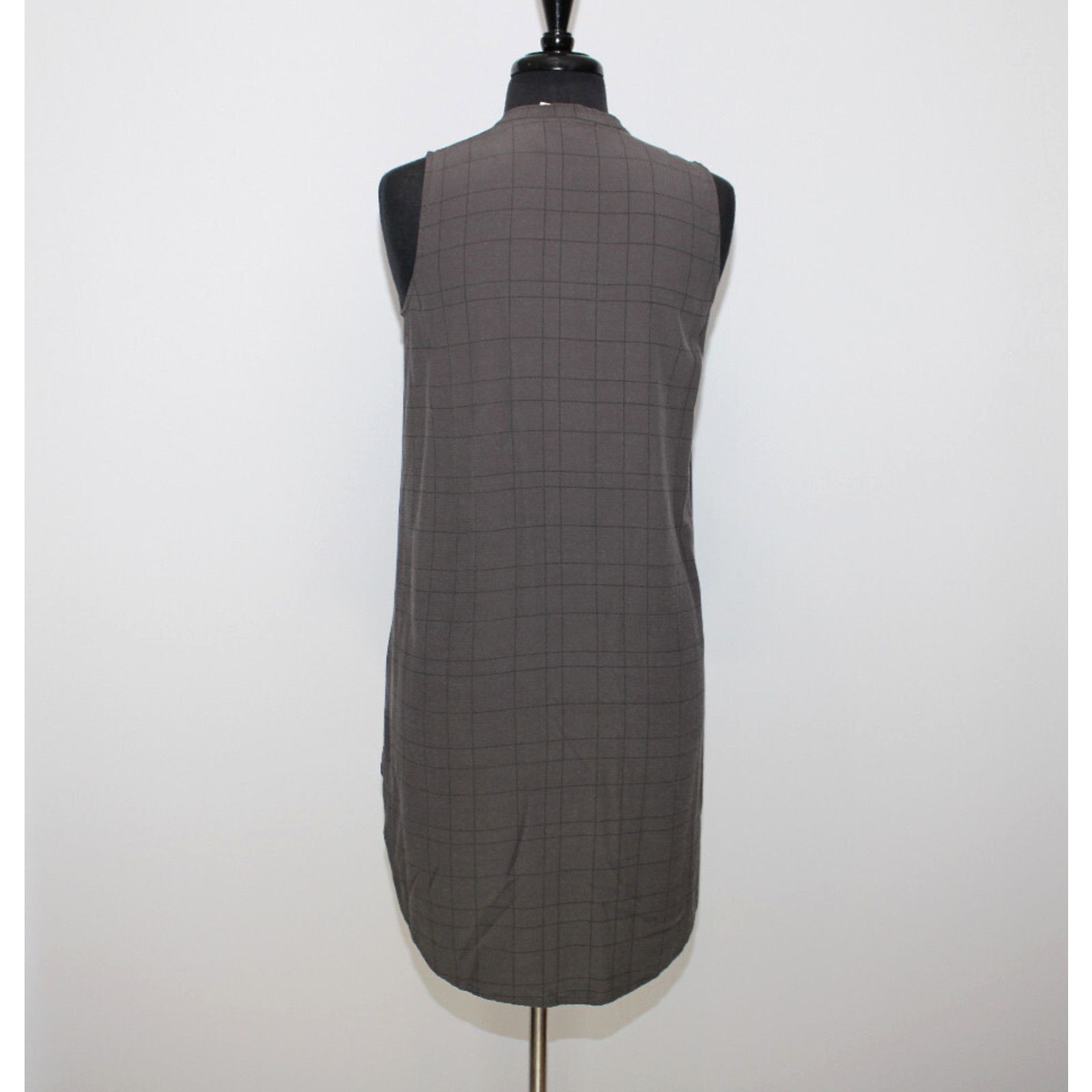 Eileen Fisher EILEEN FISHER Plaid Viscose Mandarin Collar Shirt sz XS $298 Size XS / US 0-2 / IT 36-38 - 4 Thumbnail