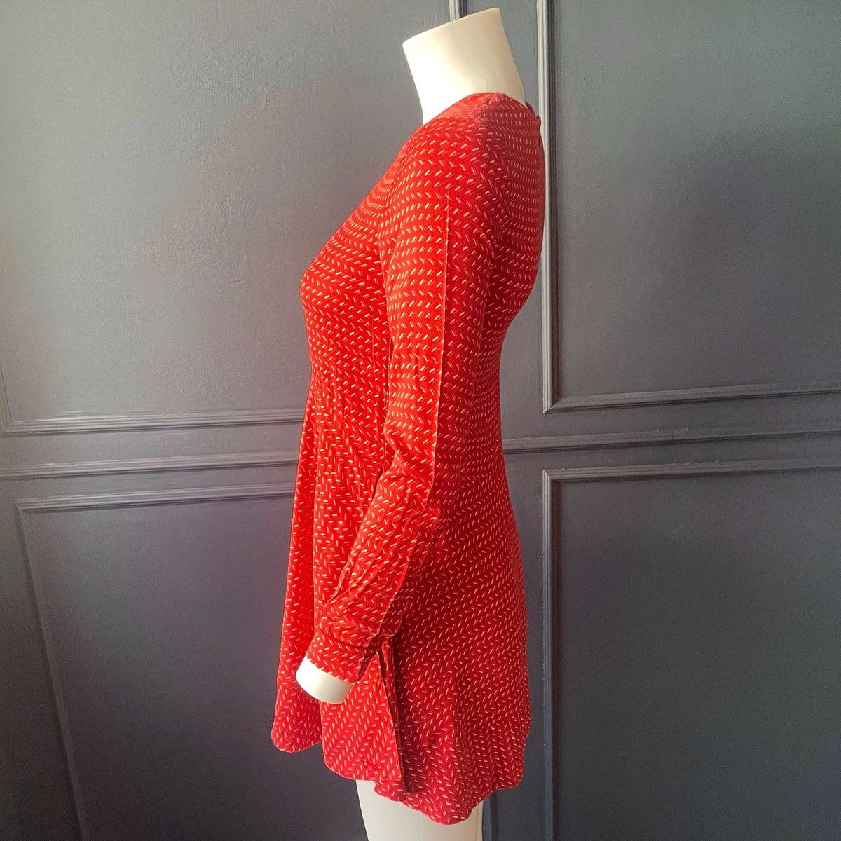 Chloe Chloé Red Mini Dress Size L / US 10 / IT 46 - 2 Thumbnail