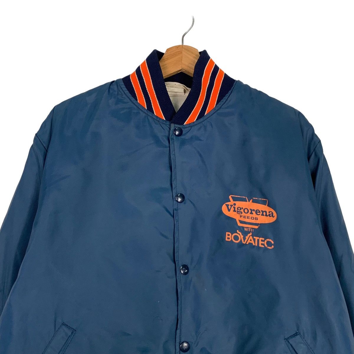 Vintage Don-Jac VIGORENA Feeds Bovatec Nylon Coach Jacket #0080-C5 Size US L / EU 52-54 / 3 - 3 Thumbnail