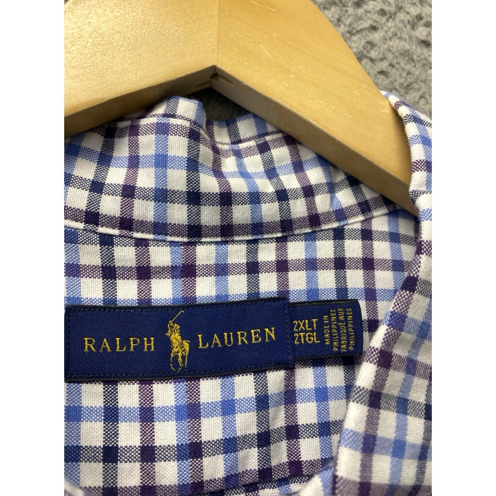 Ralph Lauren RALPH LAUREN Button Down Shirt Mens XXLT Classic Check Long Sleeve /161-5 Button-Down Polo Ralph Lauren Signature Pony Accent Size US XXL / EU 58 / 5 - 6 Thumbnail