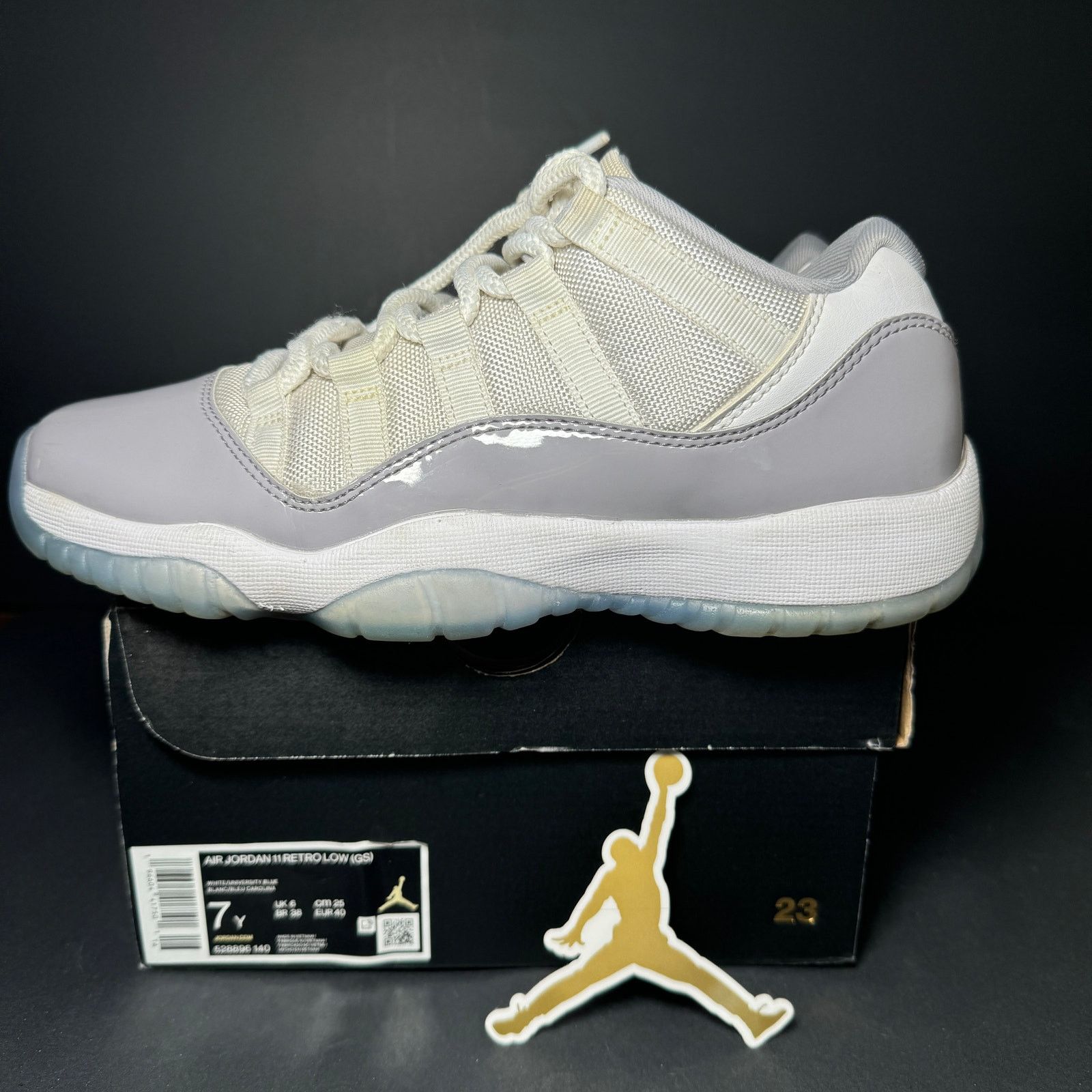 Jordan Brand × Nike Size 7 - Air Jordan 11 Retro Low GS Cement Grey Men's Shoes Size US 7 / EU 40 - 9 Thumbnail