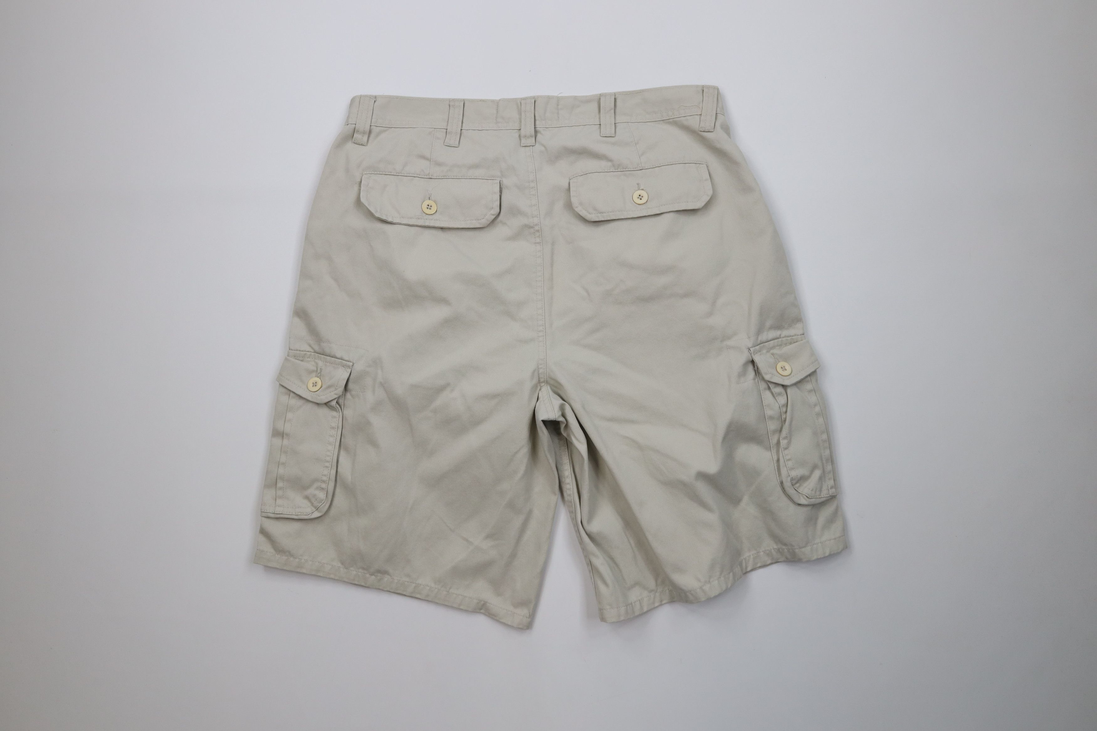 Vintage Vintage 90s Y2K Streetwear Loose Fit Cargo Shorts Beige Size US 36 / EU 52 - 8 Thumbnail