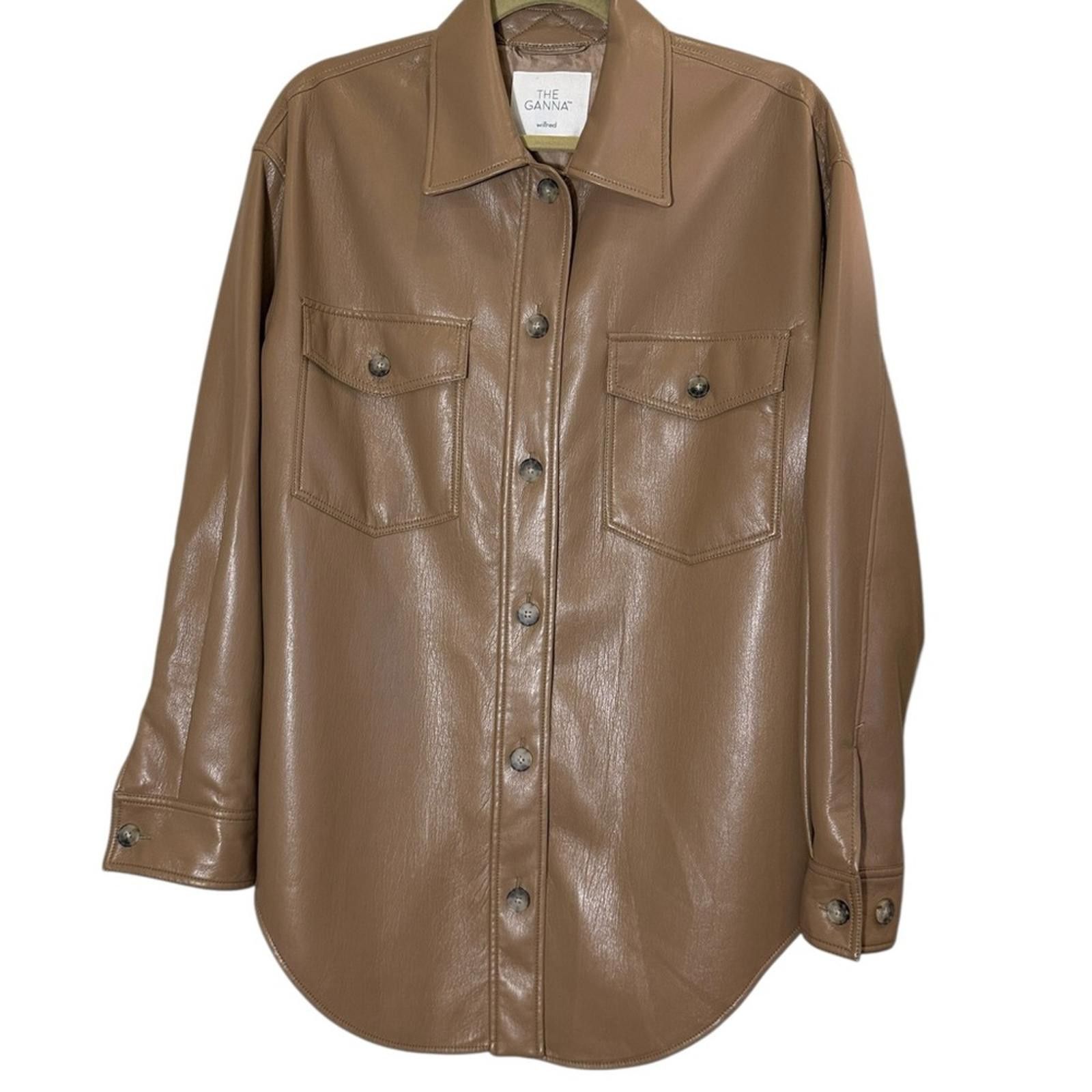 Other Wilfred Aritzia Women’s The Ganna Faux Leather Shacket Sz S Size S / US 4 / IT 40 - 1 Thumbnail