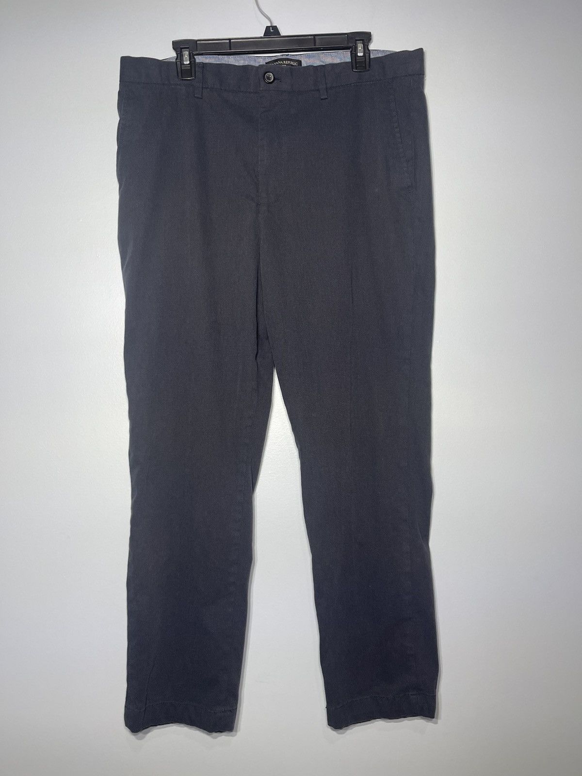 Banana Republic Banana Republic Slim Fit 36x30 Cotton Navy Trousers Dress Size US 36 / EU 52 - 2 Thumbnail