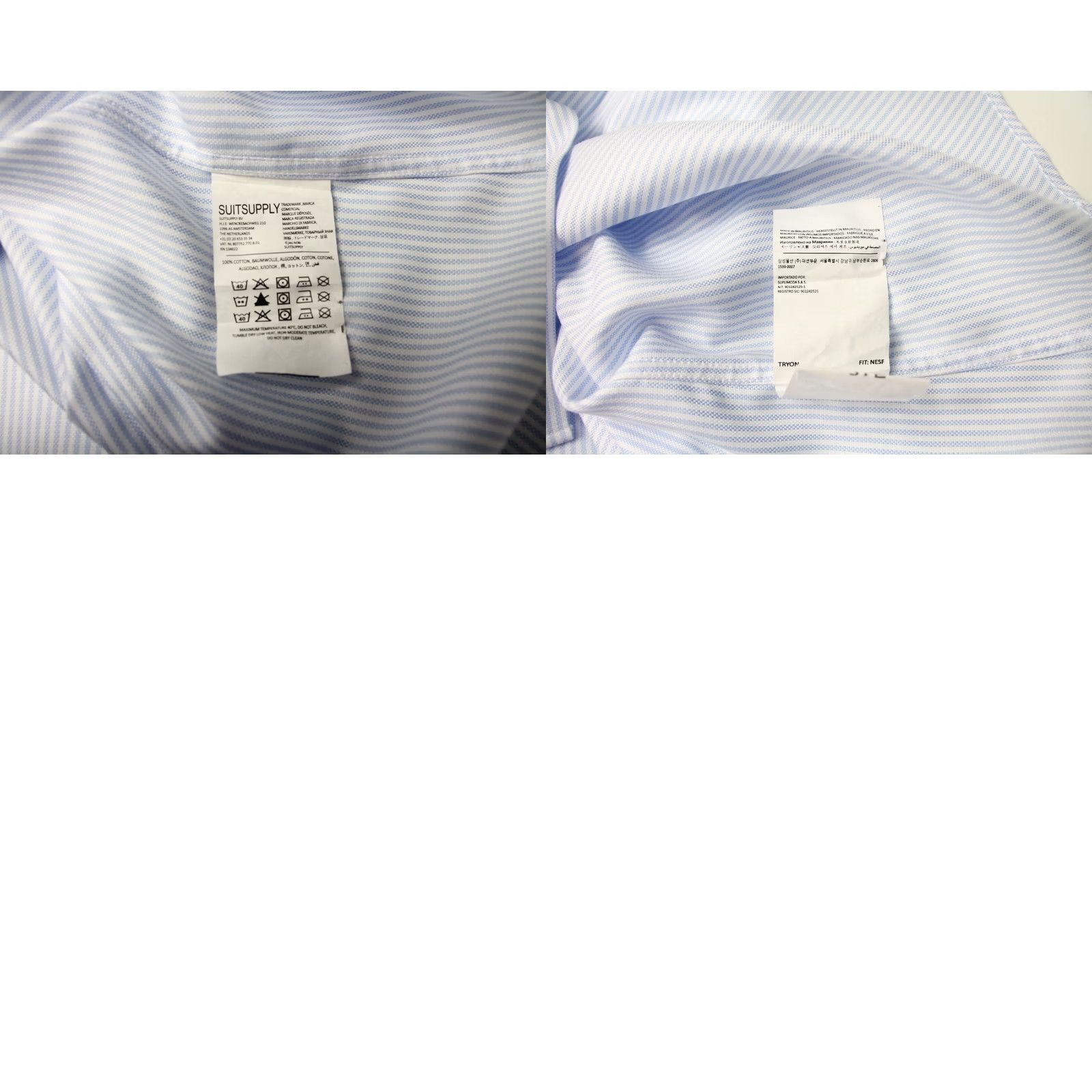 Suitsupply Suitsupply Dress Shirt Men 37/14 1/2 Pinstripe Extra Slim Fit Formal Shirt Size 36R - 8 Thumbnail