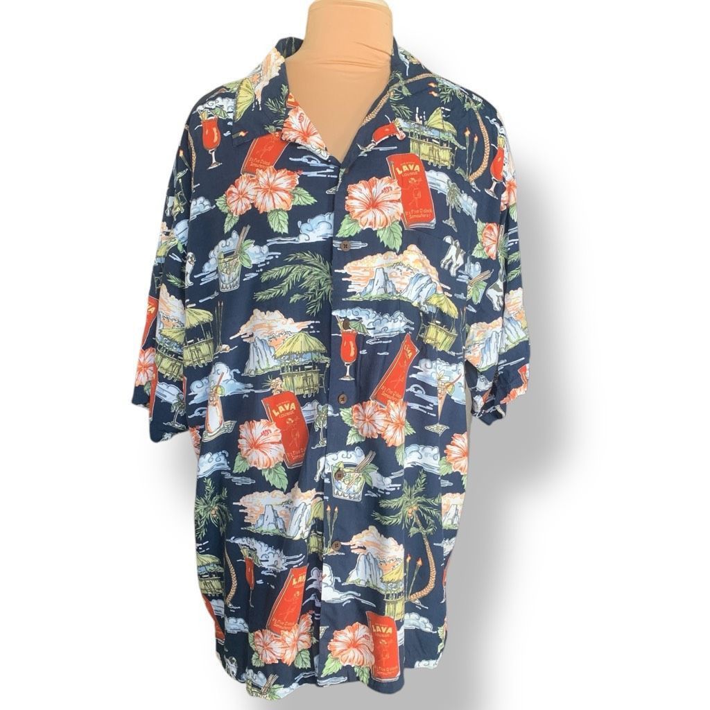 Big Dogs Vintage Big Dogs Lava Lounge Hawaiian Shirt Tropical Print C Size US XXL / EU 58 / 5 - 2 Thumbnail