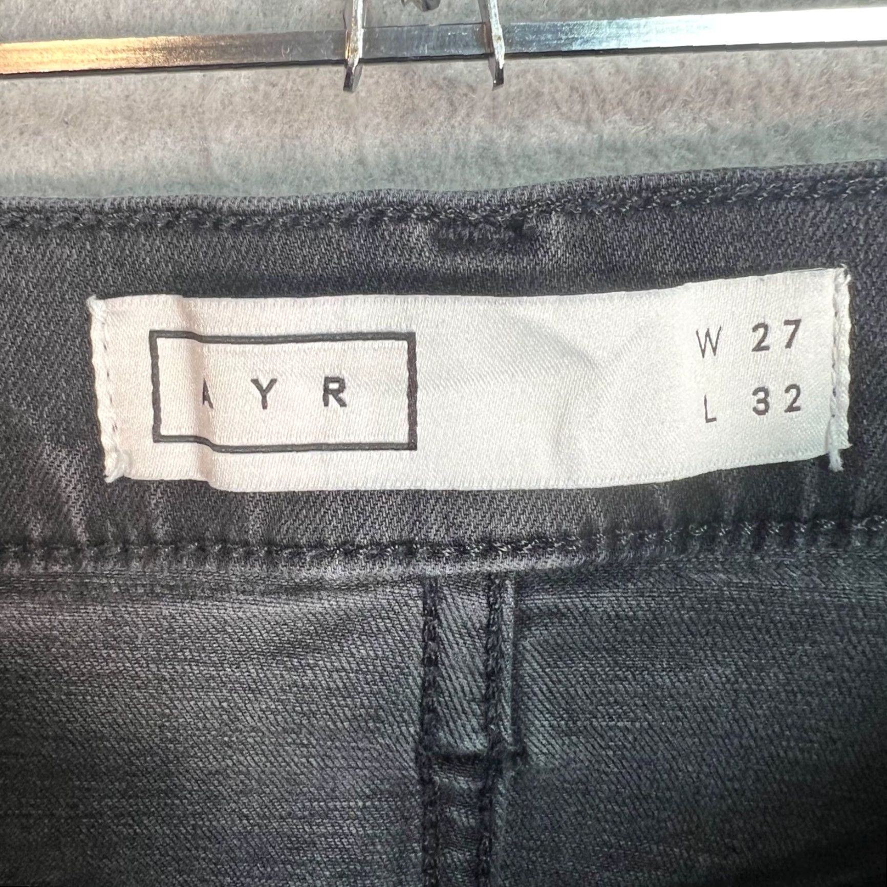 AYR Ayr Womens Black Skinny Jeans Size 27 x 32 Cotton Blend 5-Pocket Stretch Size 27" / US 4 / IT 40 - 3 Thumbnail