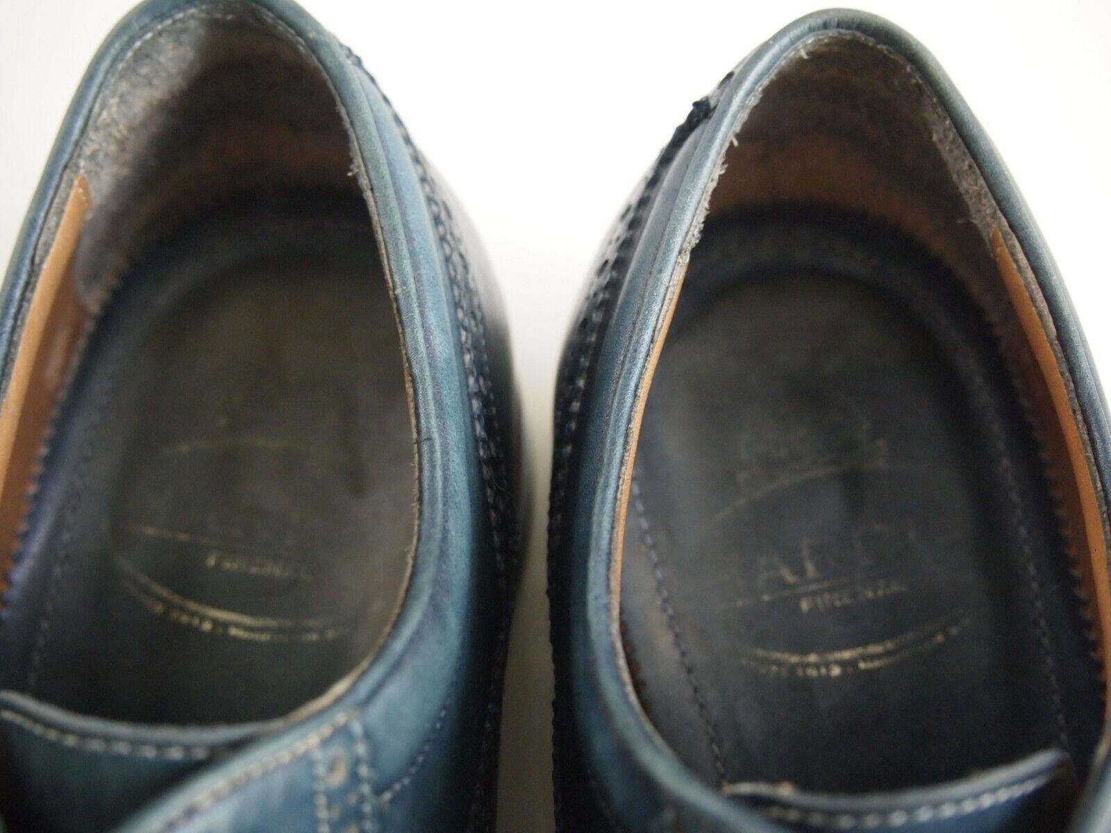 Designer Harris Firenze Lug Sole Brogues Blue Leather Mens EU 41 US 8 Size US 8 / EU 41 - 7 Thumbnail
