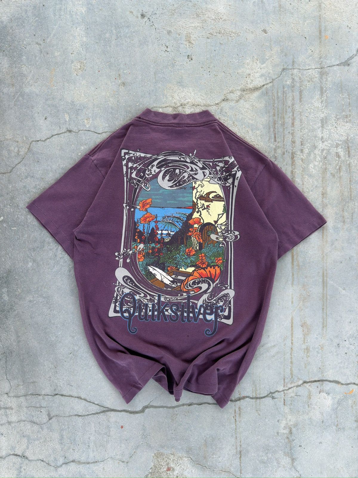 Quicksilver Vintage 1990s Quicksilver Tshirt Size US M / EU 48-50 / 2 - 2 Thumbnail