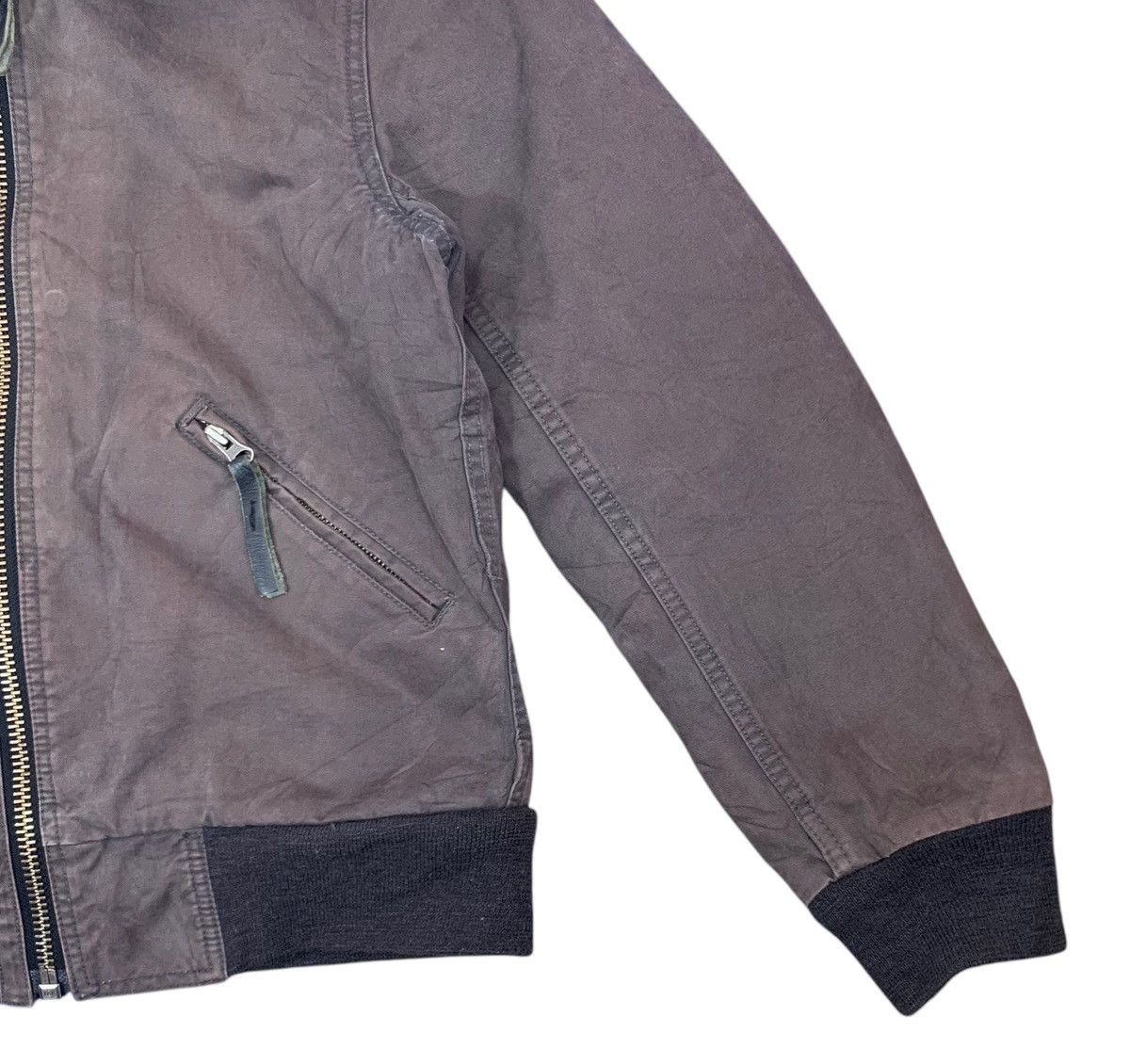 If Six Was Nine × Japanese Brand VINTAGE OZONE ROCKS FUR MINK COLAR BOMBER JACKET Size US S / EU 44-46 / 1 - 6 Thumbnail