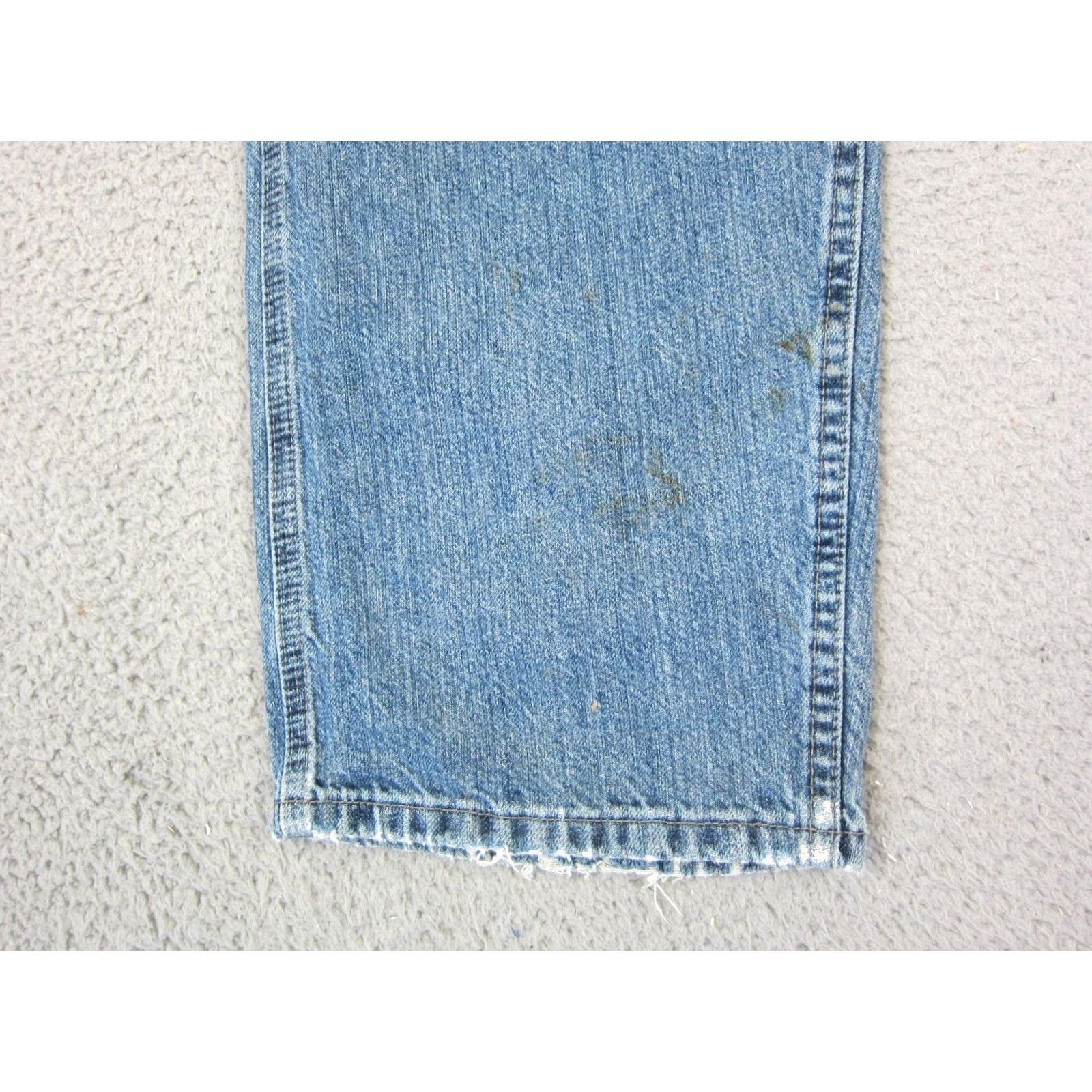 Lee VINTAGE Lee Jeans Mens 38x30 Denim 5-Pocket Straight Blue Regular Waist Carpenter Workwear 80s 90s Size US 38 / EU 54 - 7 Thumbnail