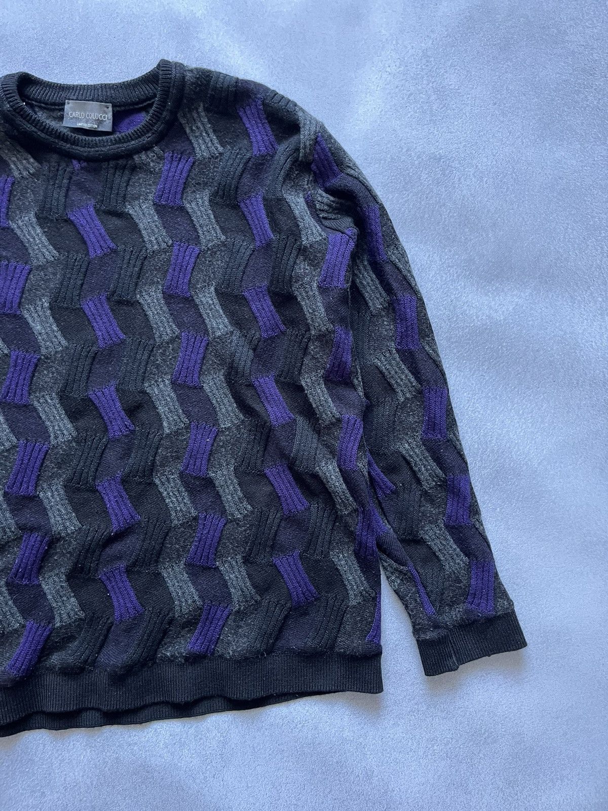 Other Vintage Carlo Colucci Luxury Sweater Coogi Style Size US L / EU 52-54 / 3 - 3 Thumbnail