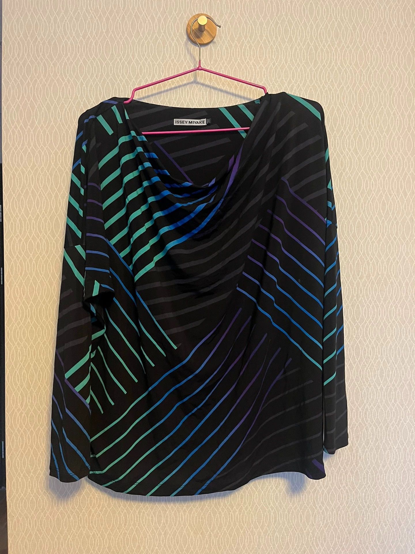 issey miyake Main color striped long sleeved shirt