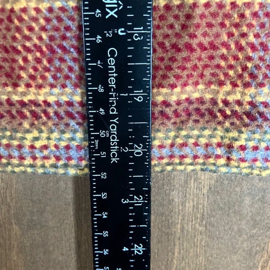 Talbots Talbots Womens Skirt Red Multicolor Tweed Plaid A-Line Side Zip Wool Blend 8 Size 30" / US 8 / IT 44 - 7 Thumbnail
