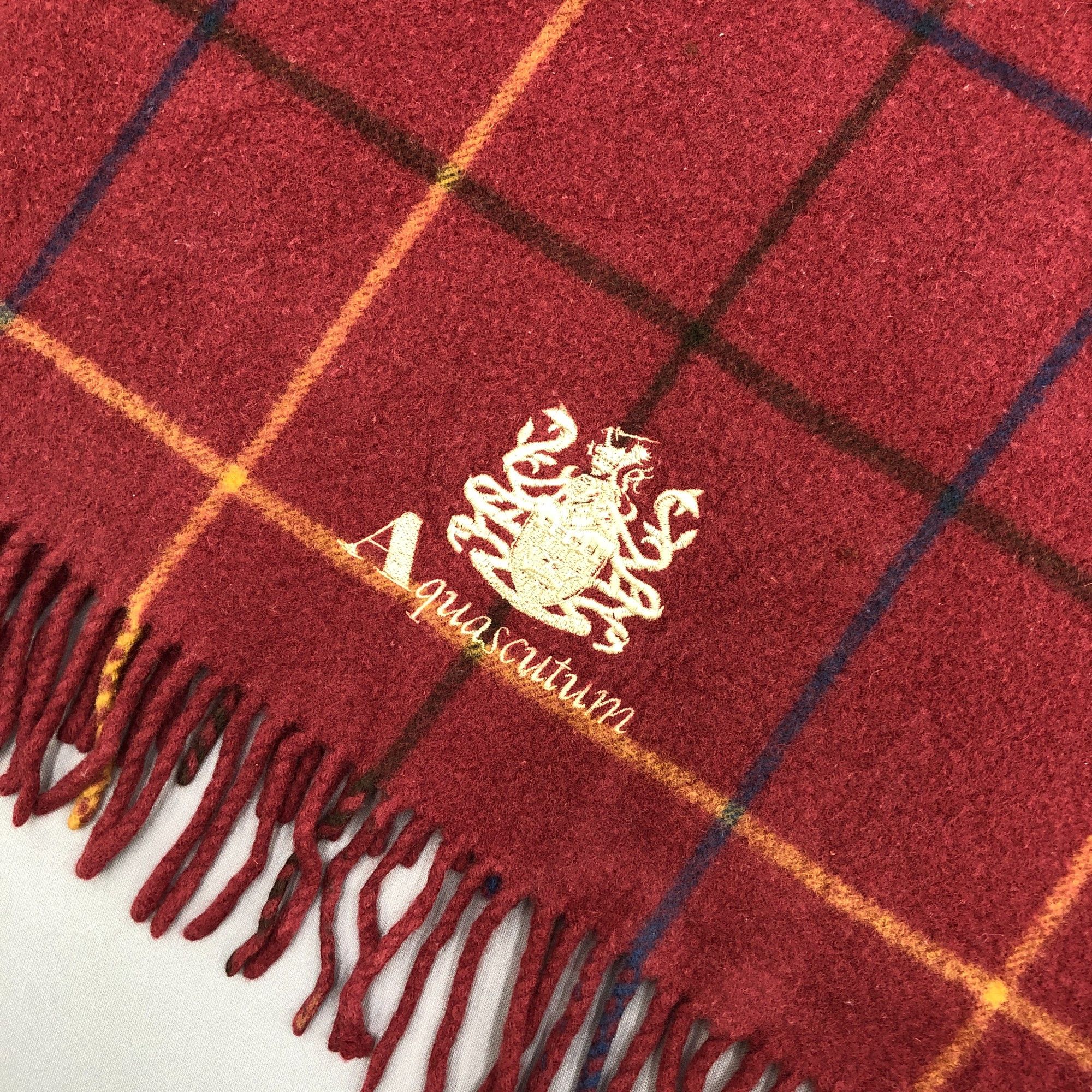 Aquascutum Vintage Aquascutum Scarf Muffler Wool Shawls Wraps Scarves Size ONE SIZE - 5 Thumbnail