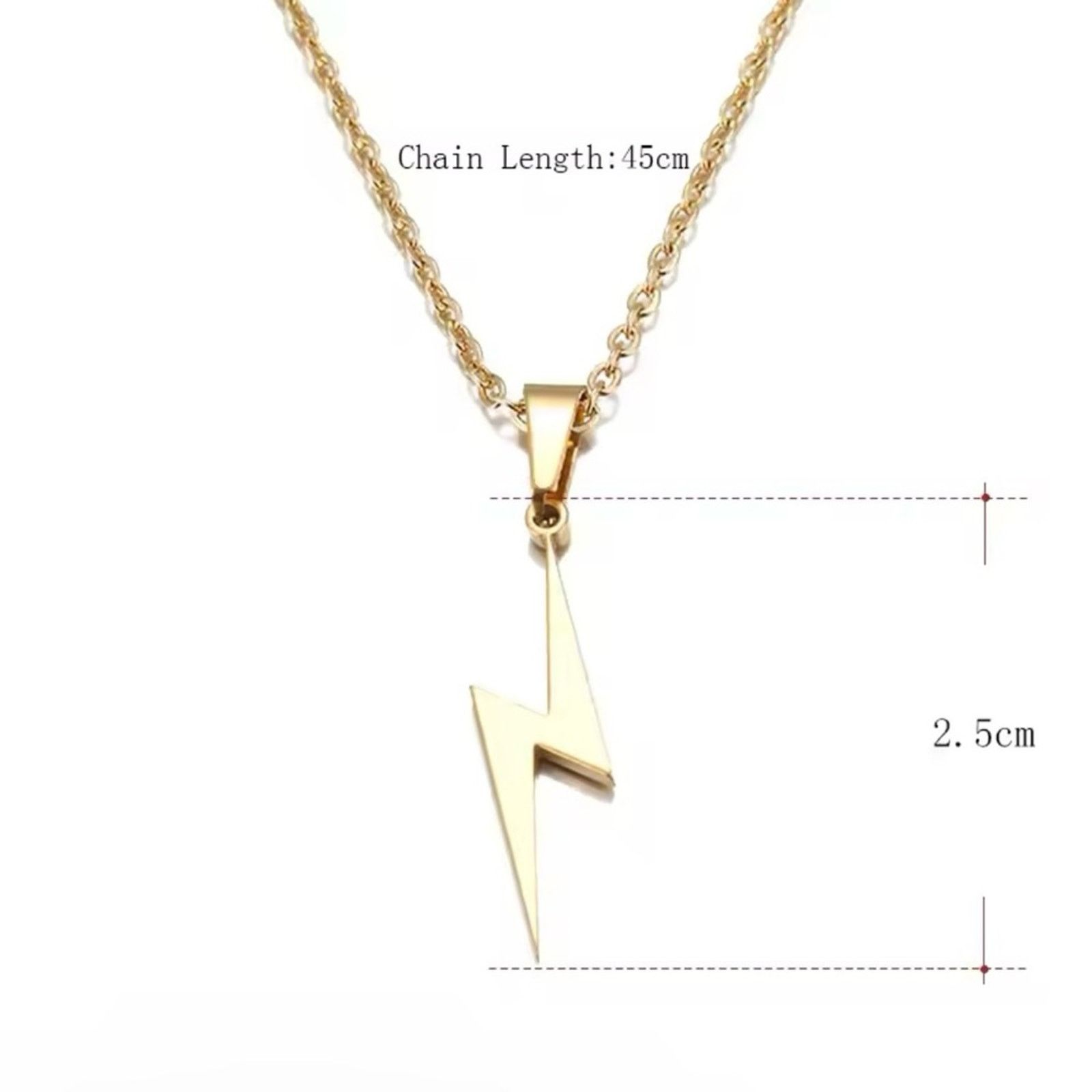 Other Stainless Steel Necklace Lightning Necklaces For Women Size ONE SIZE - 5 Thumbnail