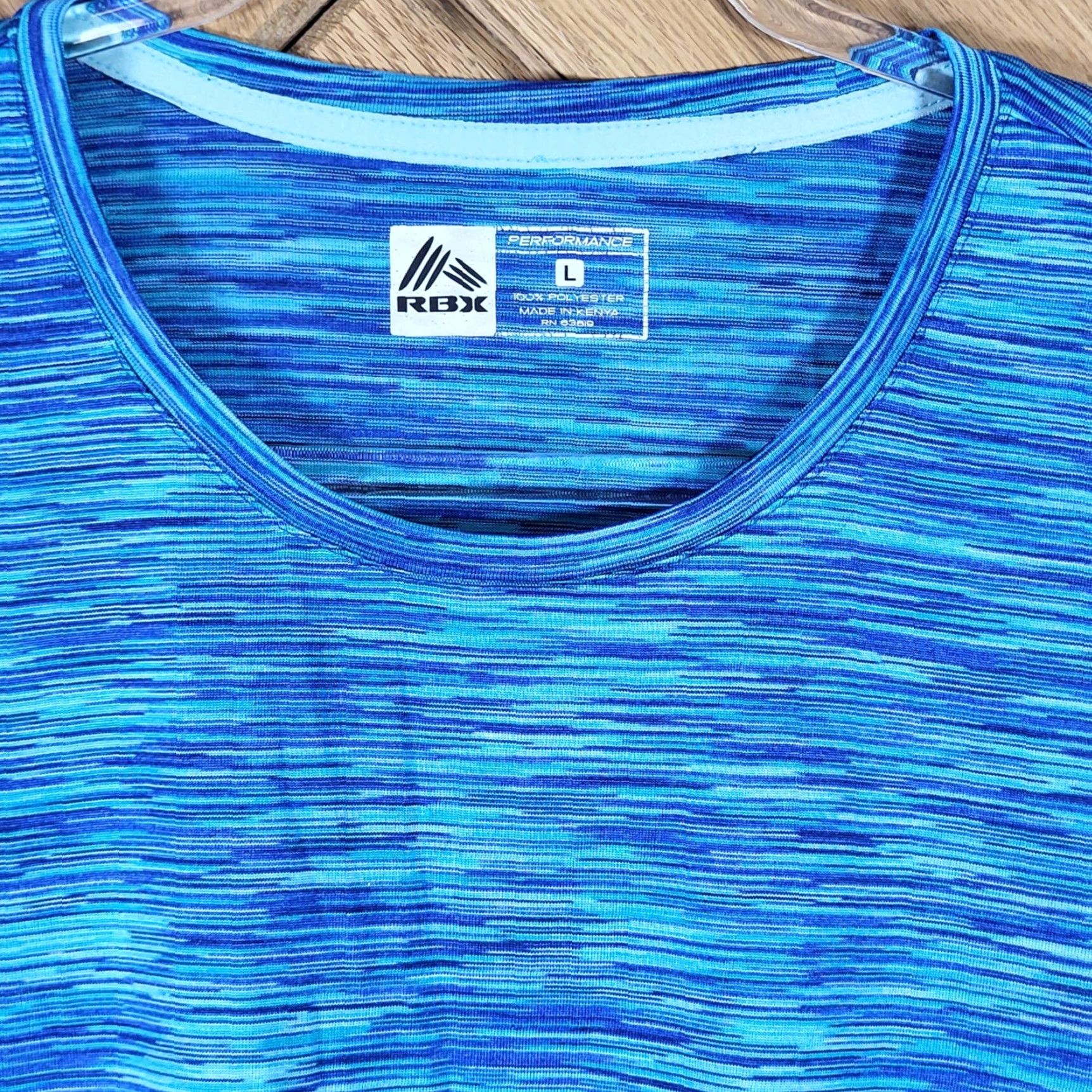 Vintage RBX Performance Top Womens Large Long Sleeve Space Dye Blue Athletic Shirt L Size L / US 10 / IT 46 - 2 Thumbnail