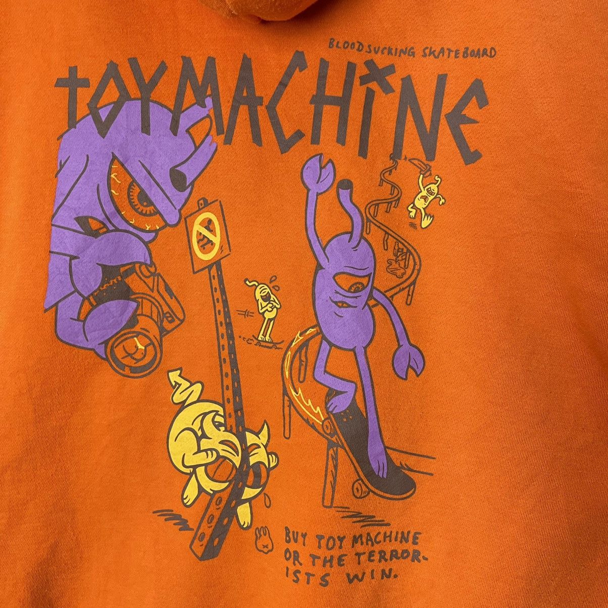 Toy Machine Toy Machine Skate Devil Graphic Orange Hoodie Pullover Size US M / EU 48-50 / 2 - 2 Thumbnail