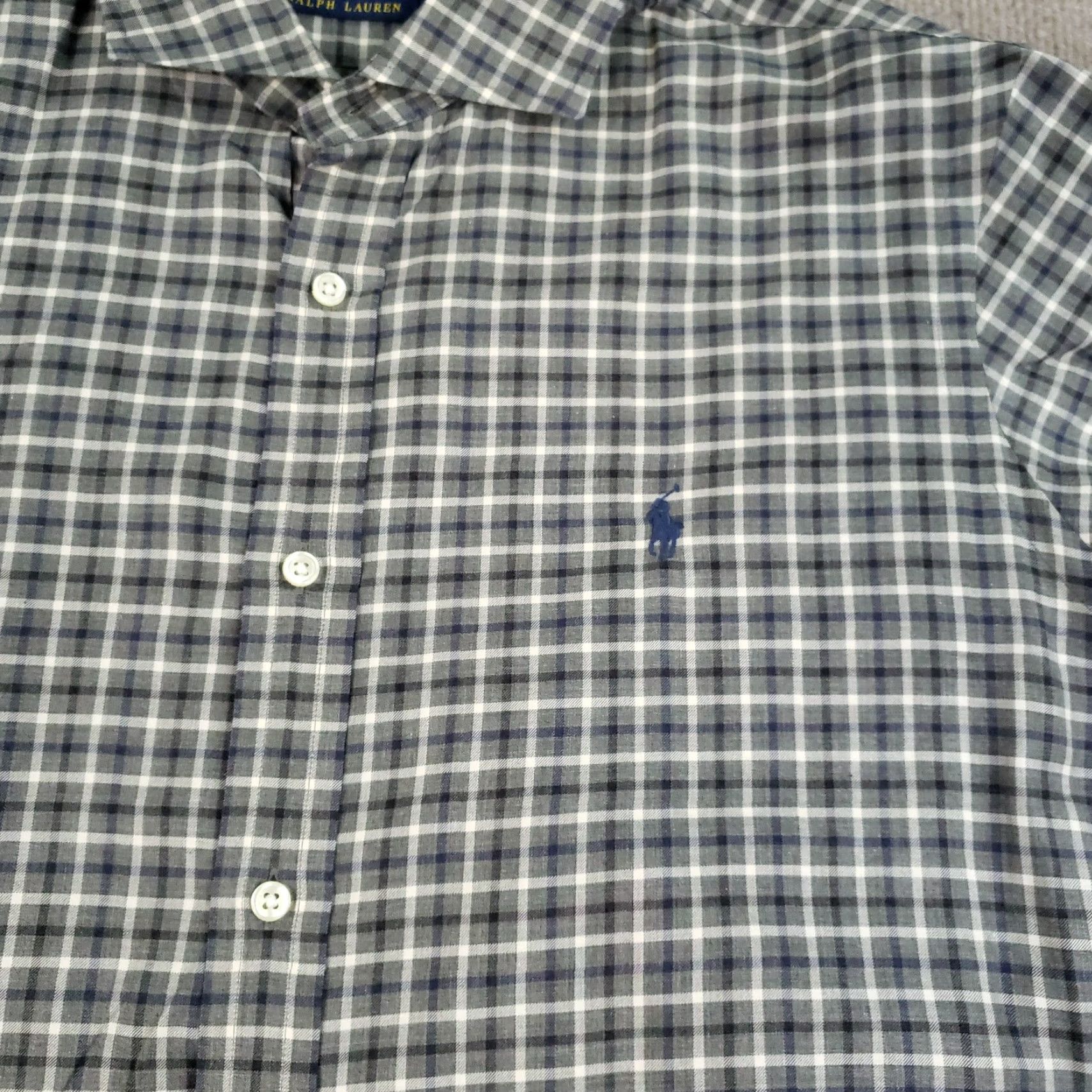 Ralph Lauren Ralph Lauren Shirt Mens Large Gray Blue White Plaid Button Up Casual Preppy Size US L / EU 52-54 / 3 - 7 Thumbnail