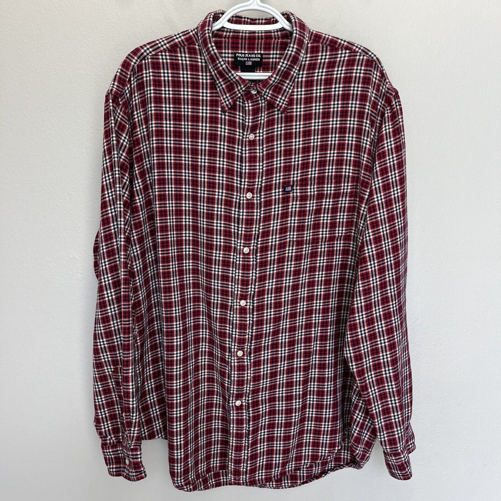 Polo Ralph Lauren Polo Jeans | Shirt Flannel Long Sle Button Ralph Lauren Y2K Size US XL / EU 56 / 4 - 2 Thumbnail