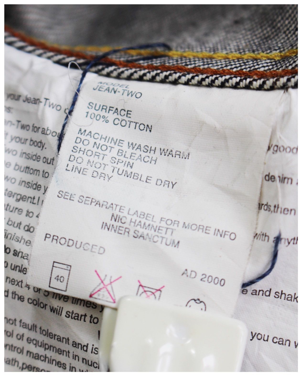 Katharine Hamnett London × Vintage AW2000 NIC HAMNETT INNER SANCTUM BY KATHARINE HAMNETT DENIM Size US S / EU 44-46 / 1 - 15 Thumbnail
