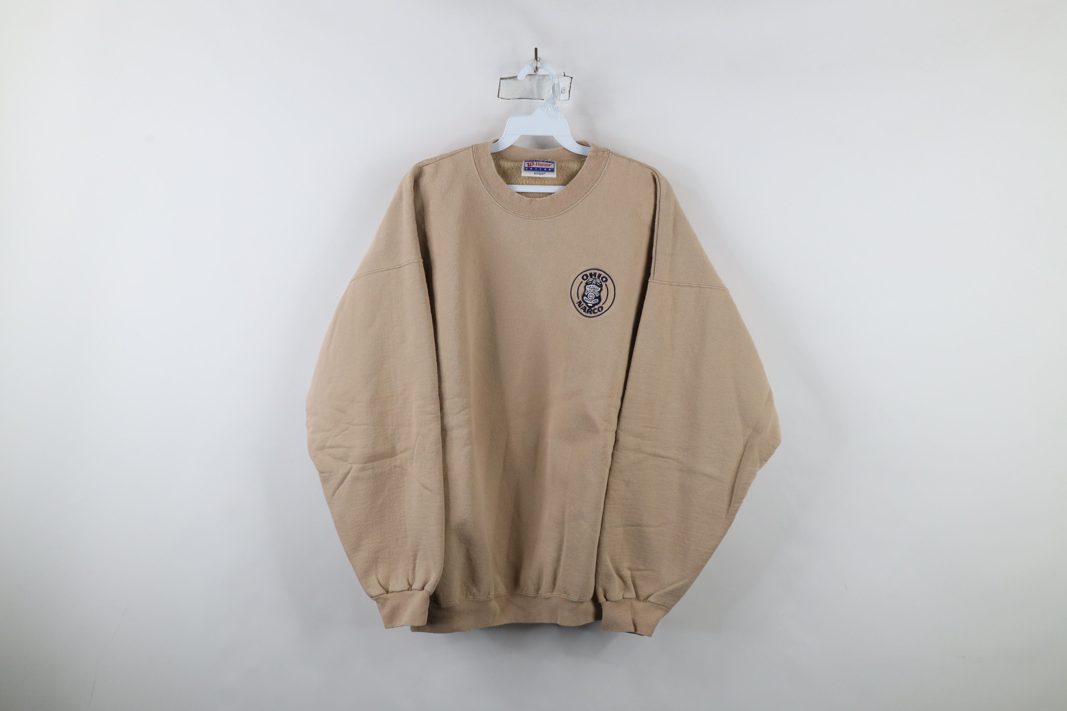 Vintage Vintage 90s Ohio Narco Officer Crewneck Sweatshirt Beige Size US XL / EU 56 / 4 - 1 Thumbnail