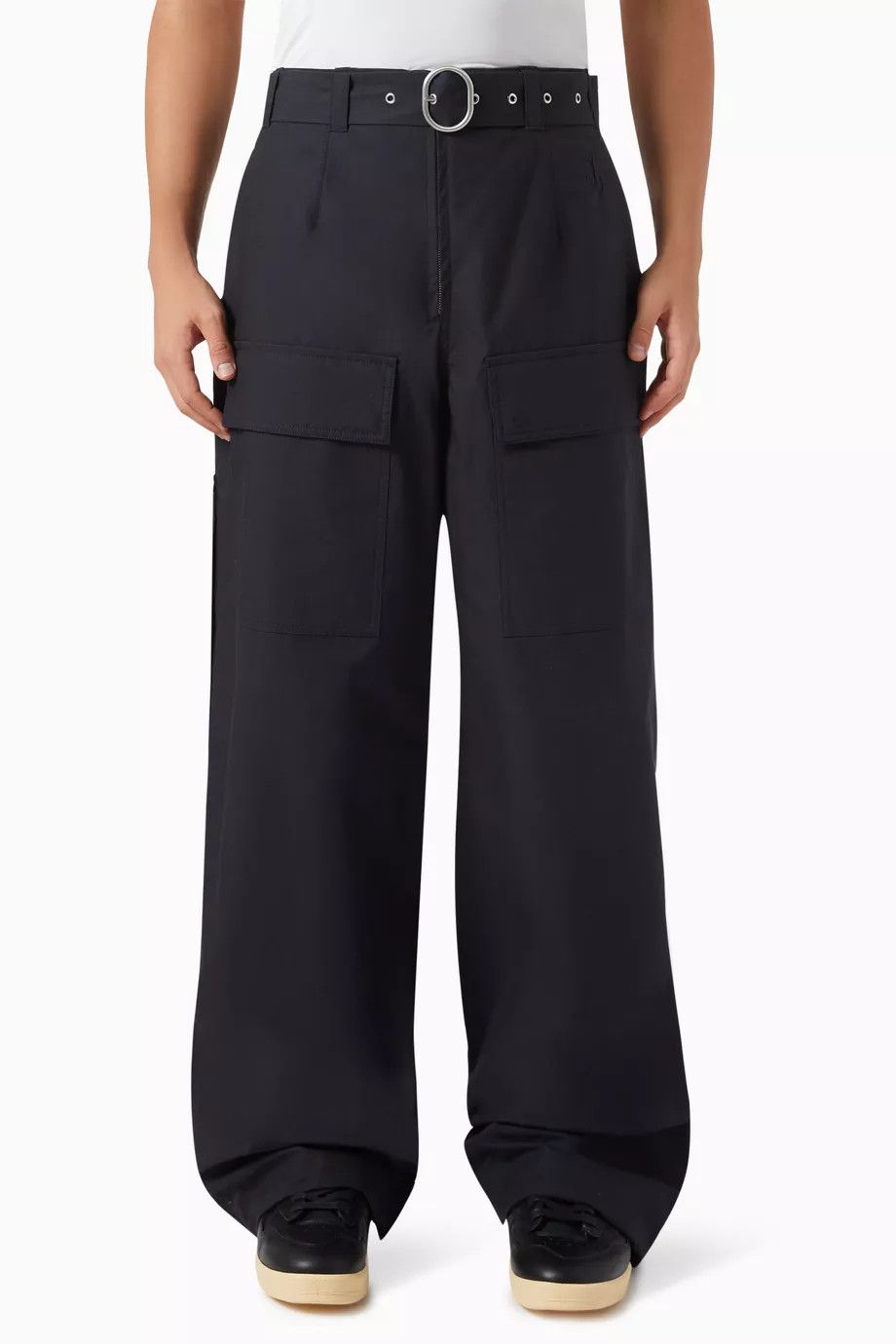 Jil Sander o1w1db10825 Belt Trousers in Navy Size US 36 / EU 52 - 1 Thumbnail