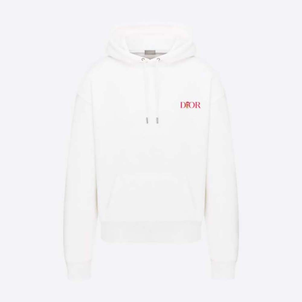 image of O1W1Db10324 Dior Jardin Hoodies In White, Men's (Size XL)