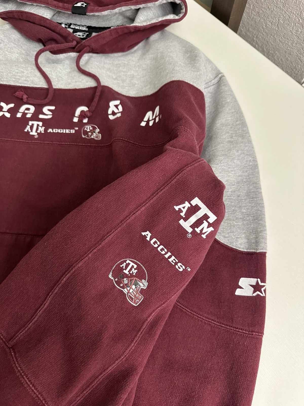 Starter × Vintage Vintage Texas A&M Aggies Starter Hoodie Men’s L Maroon Gray Size US L / EU 52-54 / 3 - 9 Thumbnail