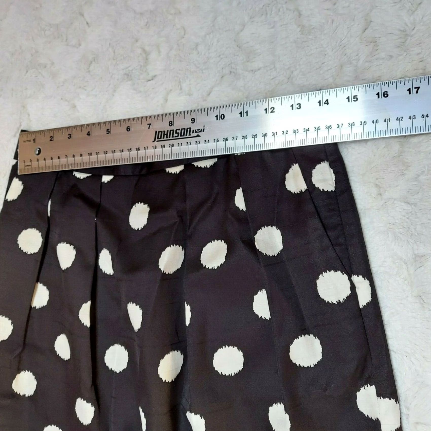 Loft LOFT Skirt Womens 2 Black Ann Taylor Women Cotton Silk Polka Dot Pleated Lined White Size 26" / US 2 / IT 38 - 4 Thumbnail