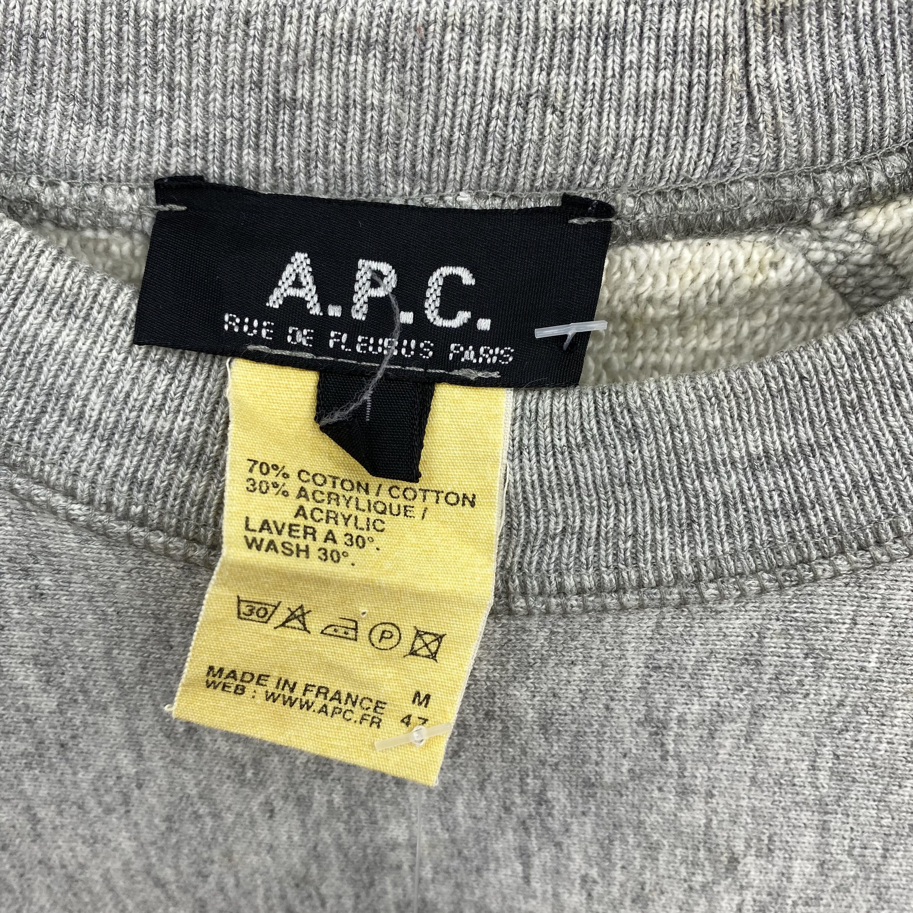 A.P.C. Vintage 90s A.P.C. Sweater Raglan Short Sleeve Sweatshirt Size US M / EU 48-50 / 2 - 4 Thumbnail