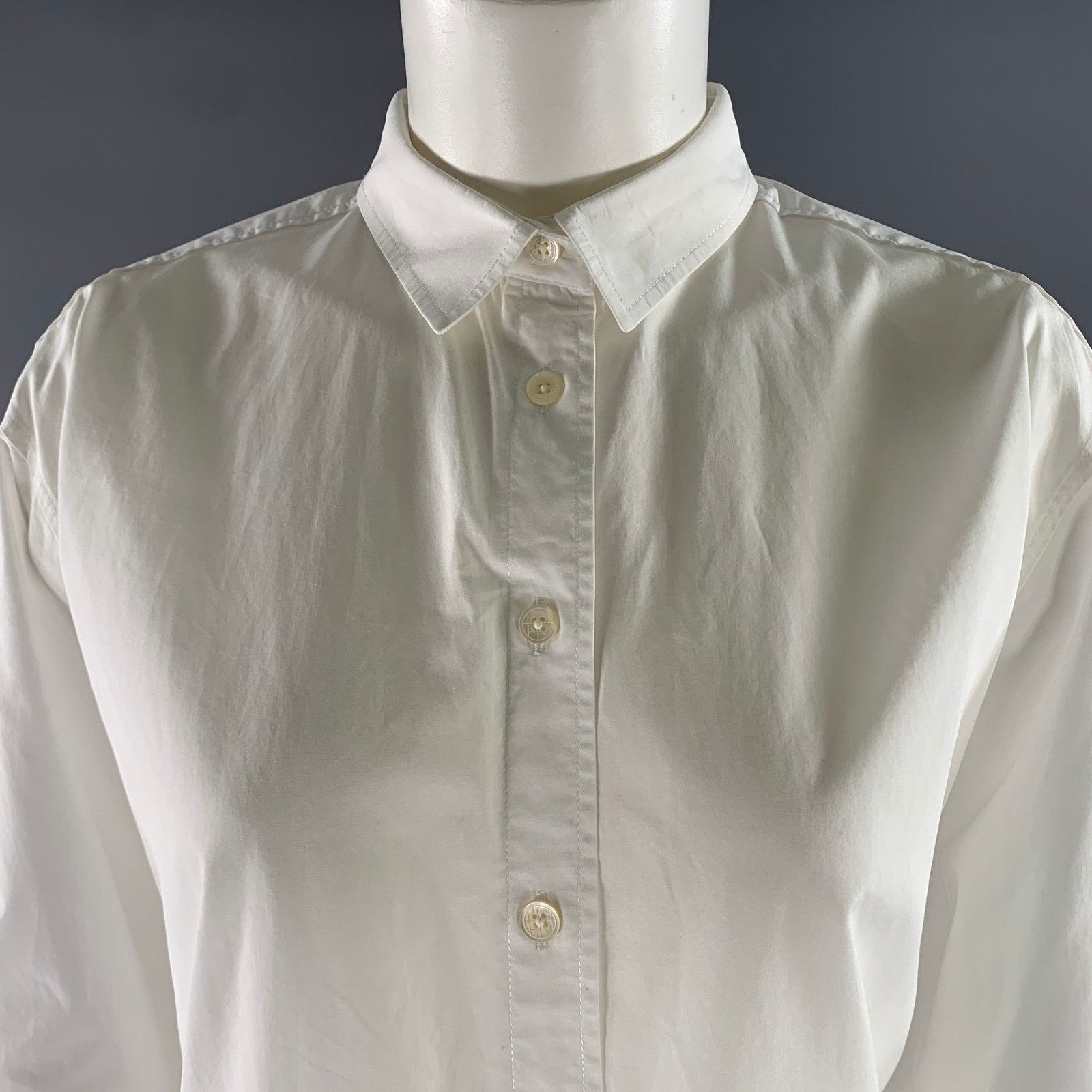 Toteme TOTEME Size 8 White Cotton Shirt Size M / US 6-8 / IT 42-44 - 2 Thumbnail