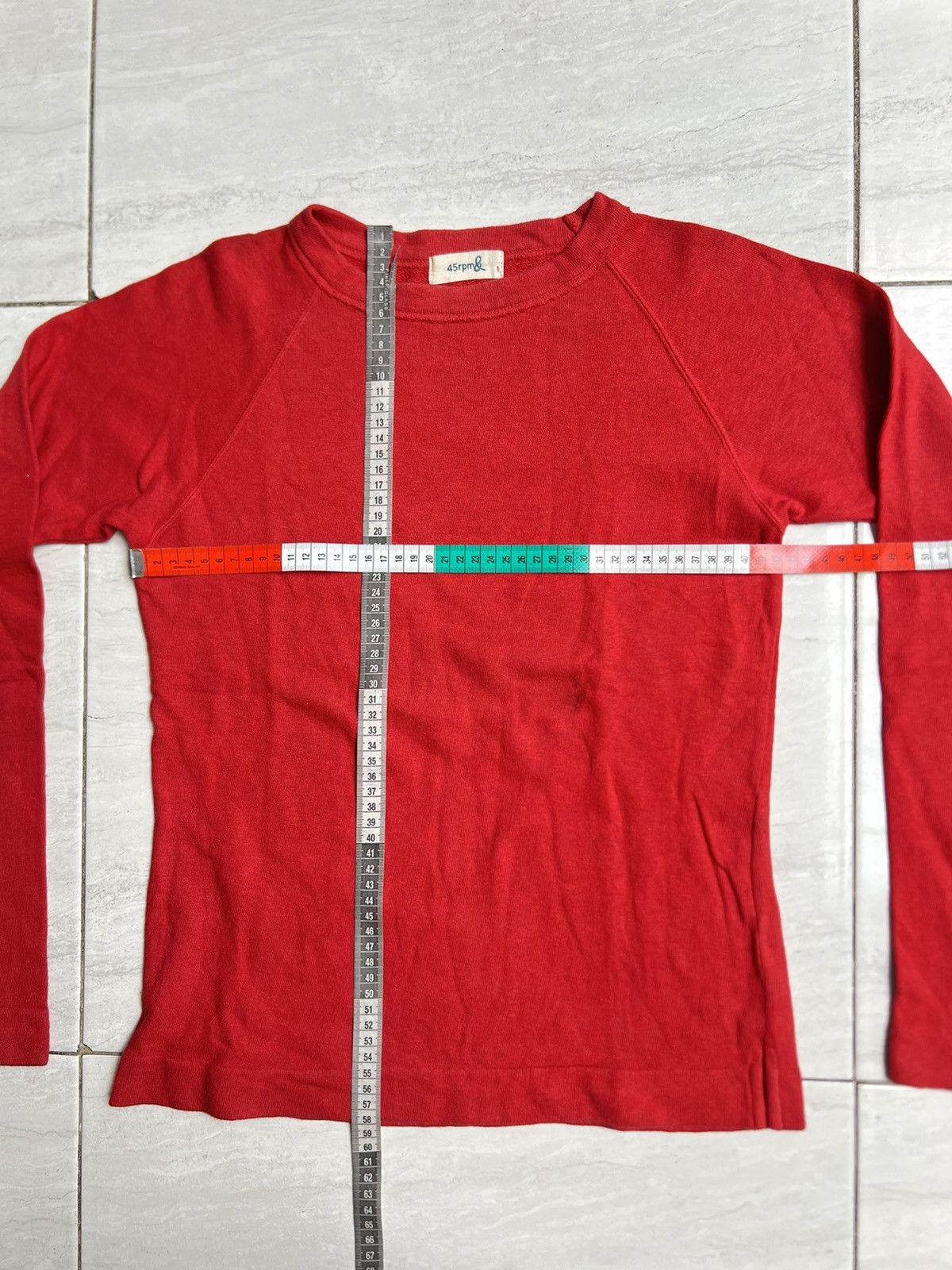 45rpm 45RPM Red Long Sleeve T-shirt Size US XS / EU 42 / 0 - 2 Thumbnail