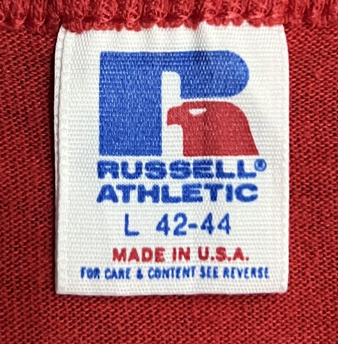 Russell Athletic × Vintage VINTAGE RUSSELL ATHLETIC T.F SOUTH SERIOUS TENNIS TEE SHIRT Size US L / EU 52-54 / 3 - 6 Thumbnail