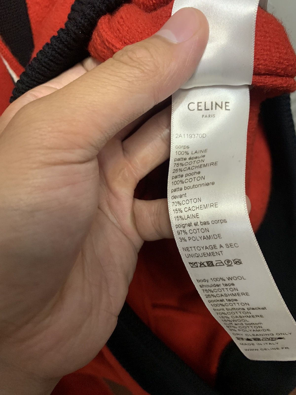 Celine Celine 2019FW Red Teddy Wool Cardigan Size US S / EU 44-46 / 1 - 6 Thumbnail