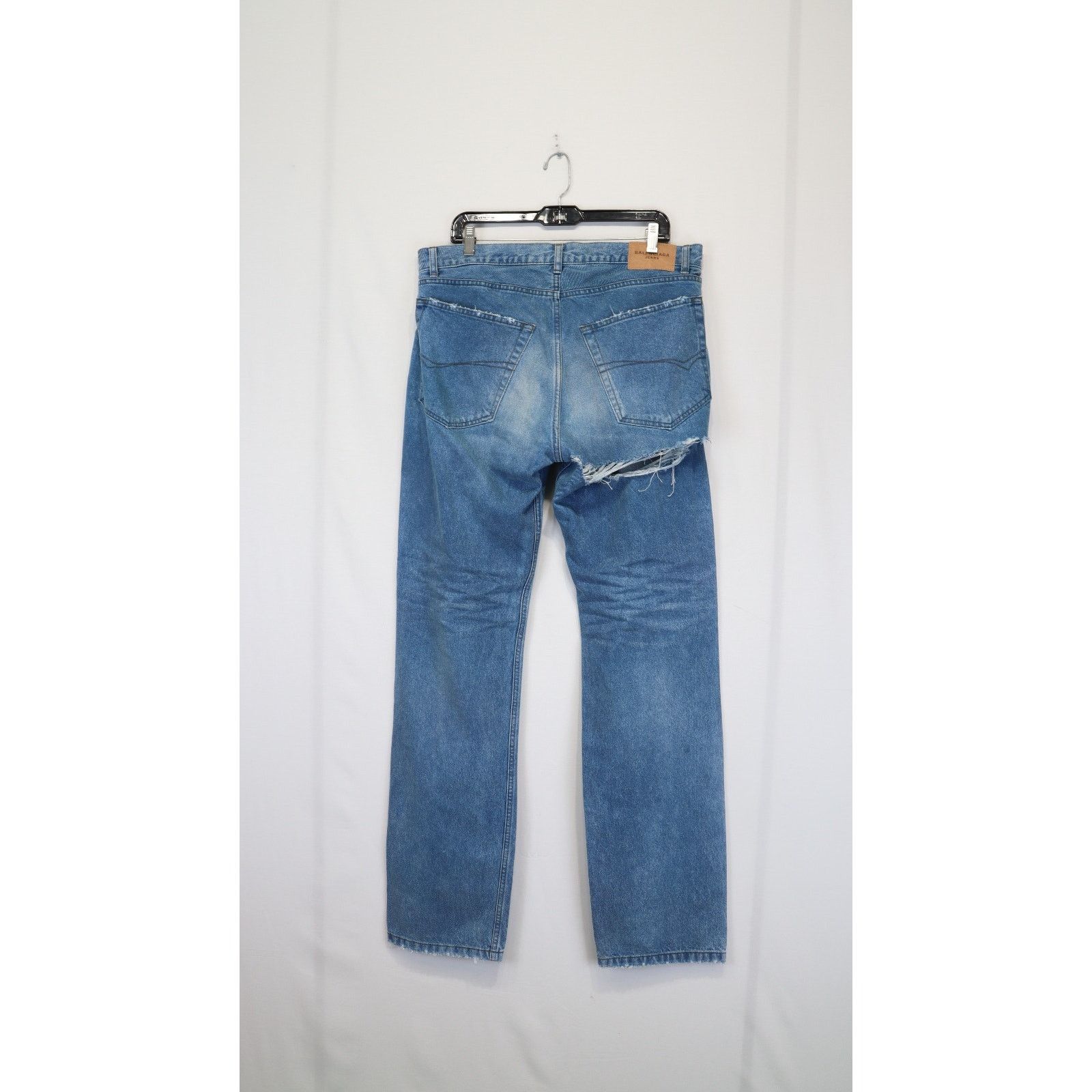 Balenciaga o1rshd1 Japanese Indigo Denim Normal Fit Pants Electric Blue Size US 32 / EU 48 - 9 Thumbnail