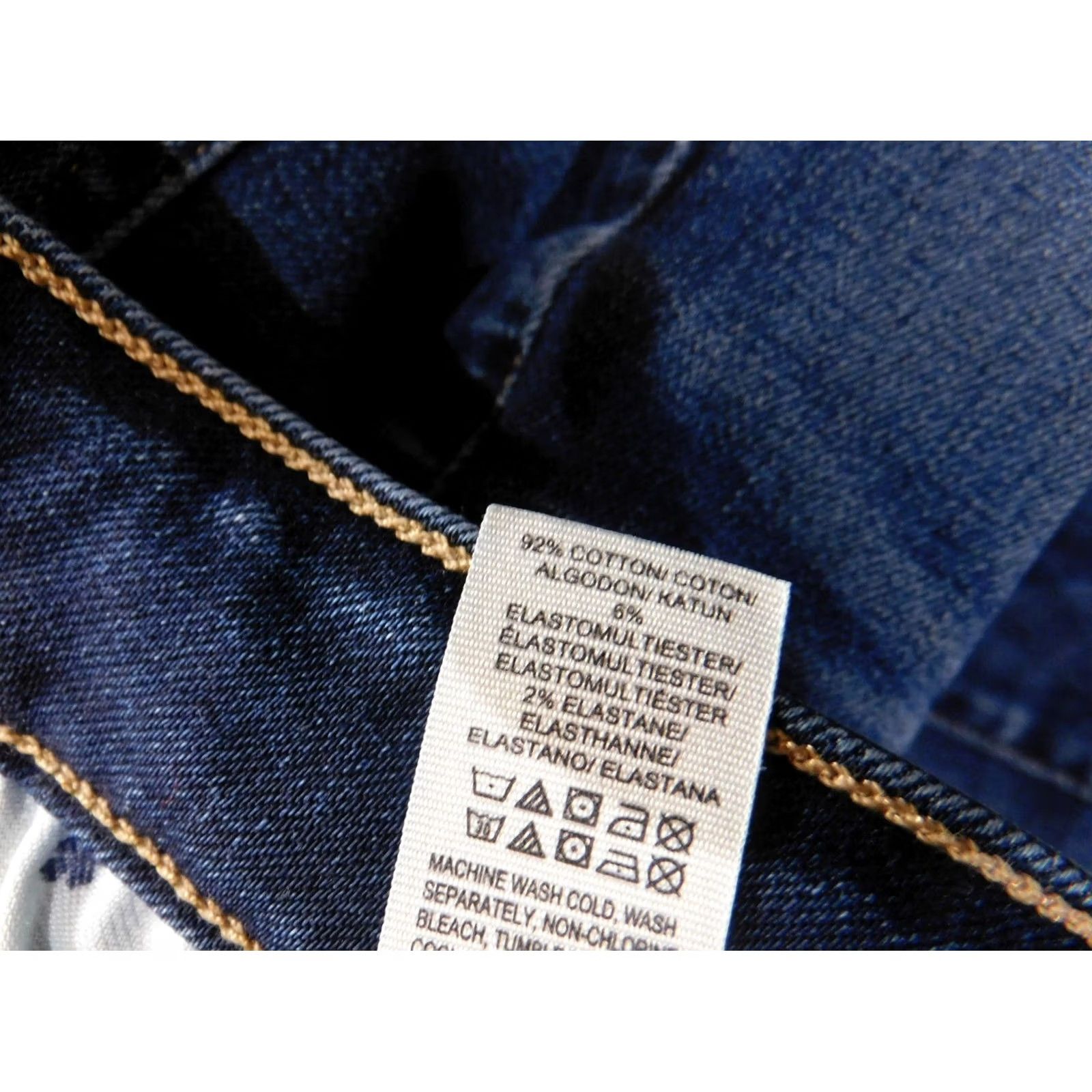 Gap lucky brand denim shorts women 14 blue cut-off distressed dark classic stretch Size 24" / US 00 / IT 34 - 5 Thumbnail