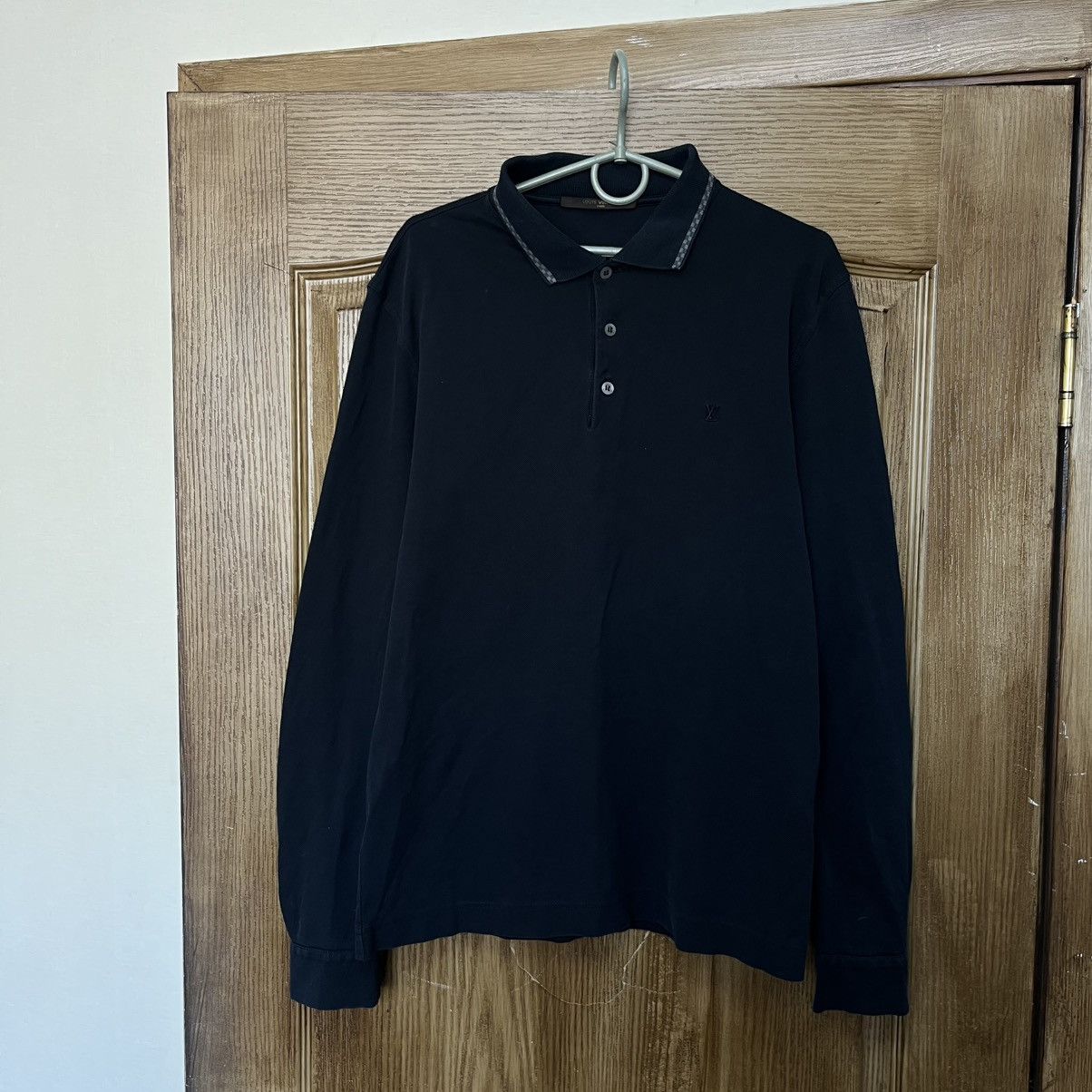 Louis Vuitton Long Sleeve Polo Sweater Logo LV