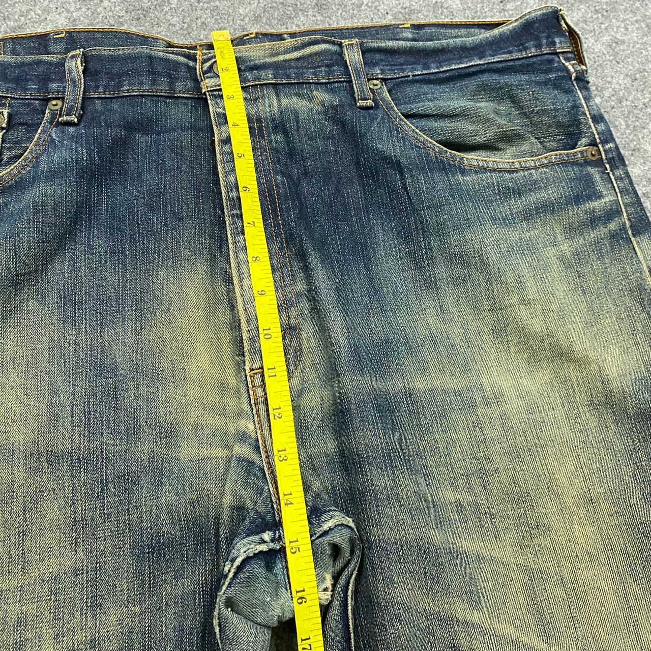 Levi's 💥Rare💥Vintage 90S Levis 503 Big Size Distressed Denim Size US 41 - 7 Thumbnail