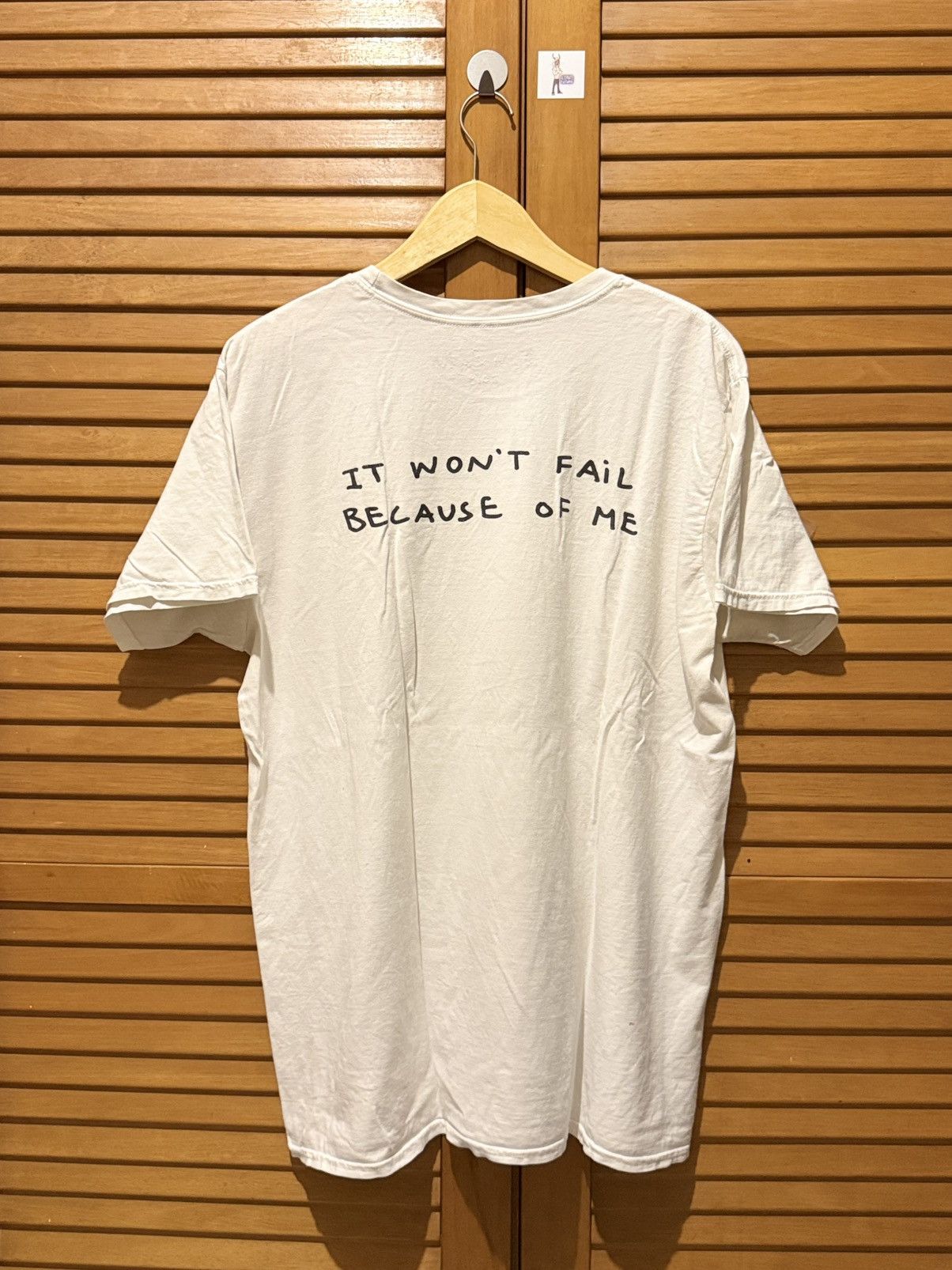 Tom Sachs Tom Sachs “IT WON’T FAIL BECAUSE OF ME” Tee White Size US XL / EU 56 / 4 - 2 Thumbnail